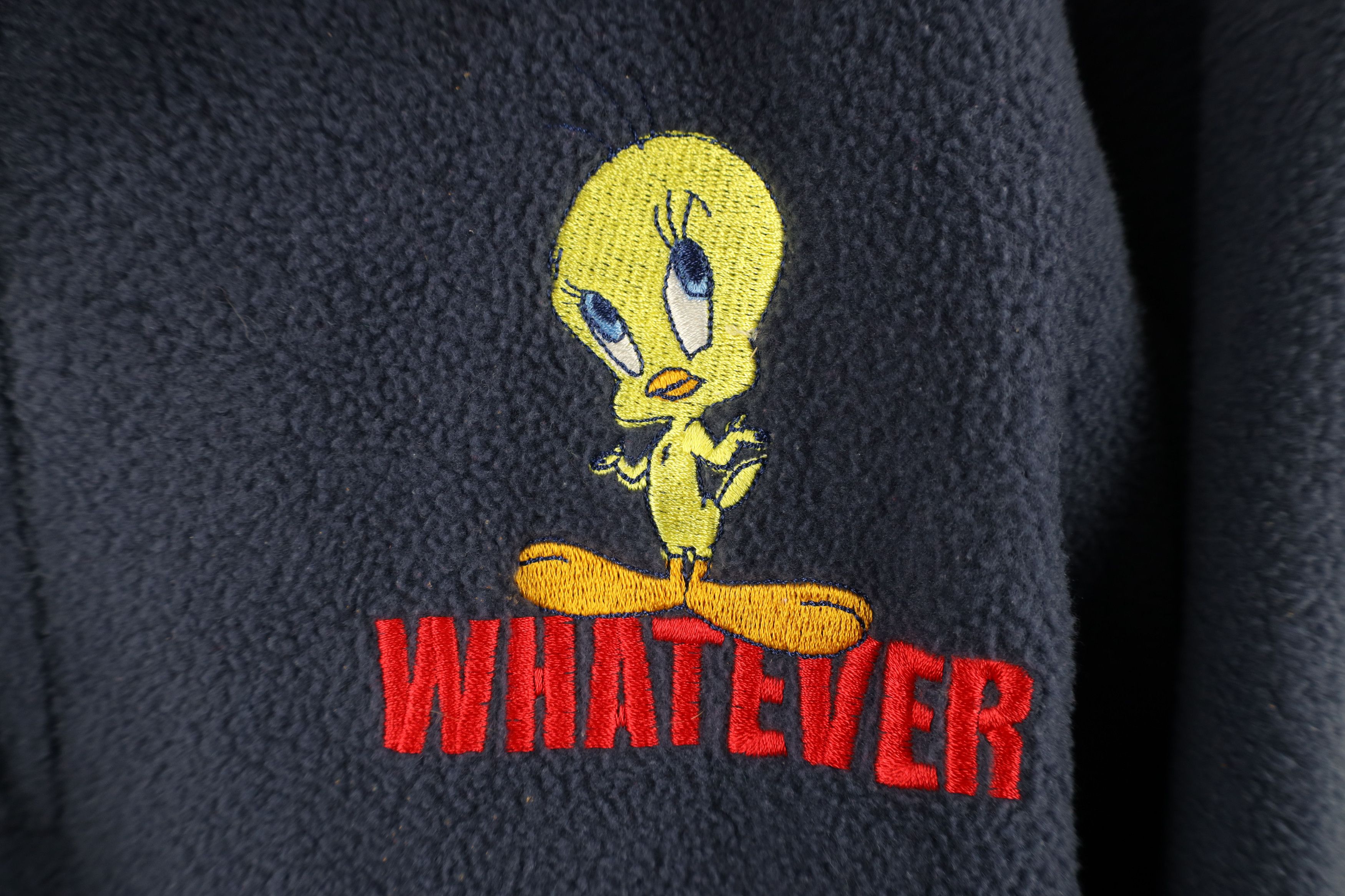 Vintage Vintage Y2K 2001 Looney Tunes Tweety Bird Fleece Sweater Size XL / US 12-14 / IT 48-50 - 4 Thumbnail