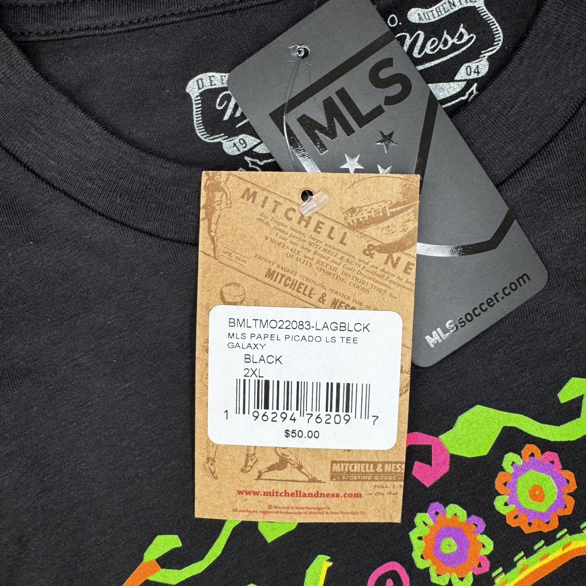 Mitchell & Ness Mitchell & Ness LA Galaxy L-Sleeve Papel Picado Tee Sz XXL Size US XXL / EU 58 / 5 - 3 Thumbnail