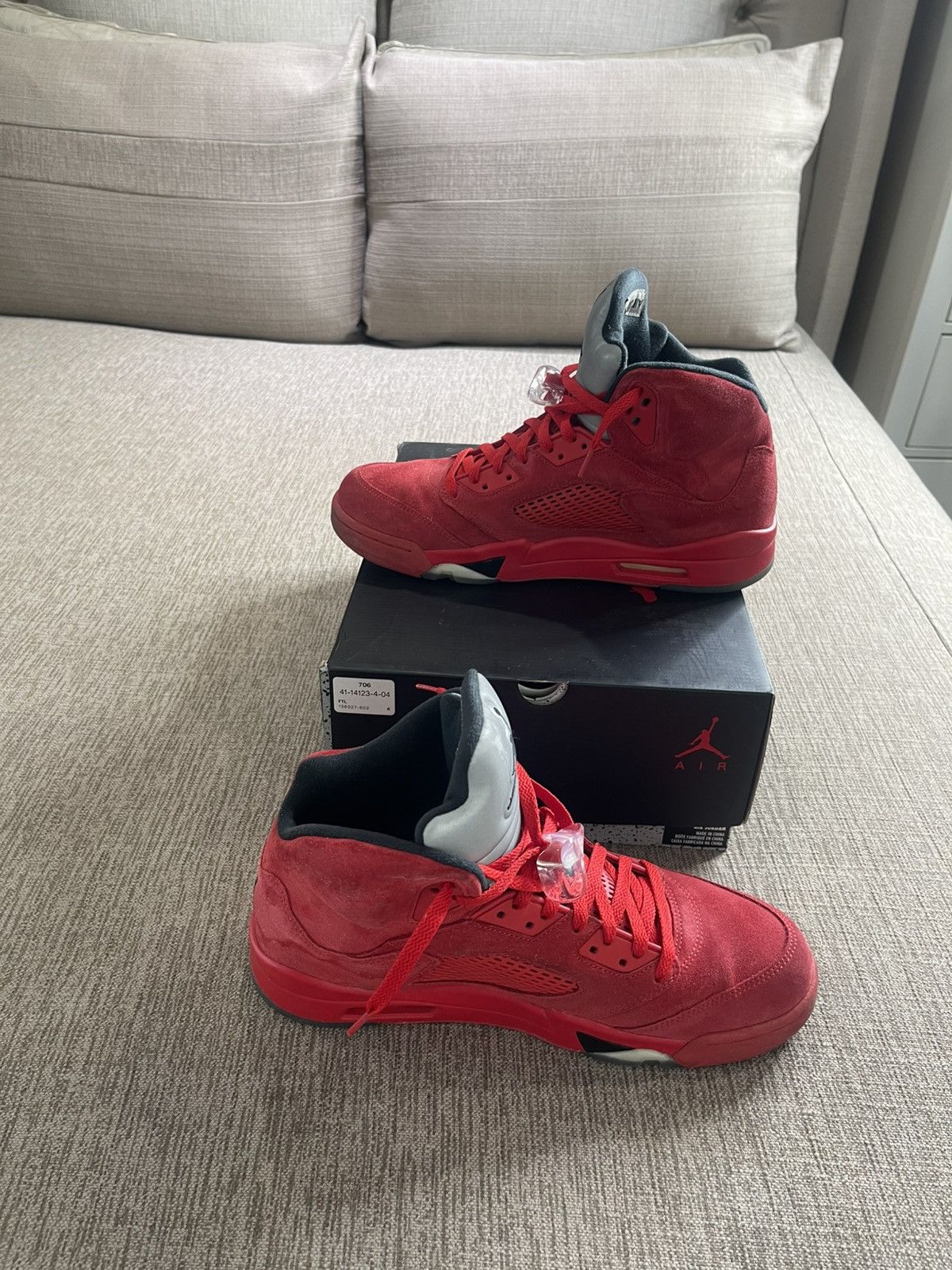 Jordan Brand Air Jordan 5 Retro ‘Red Suede’ Size US 12 / EU 45 - 8 Thumbnail