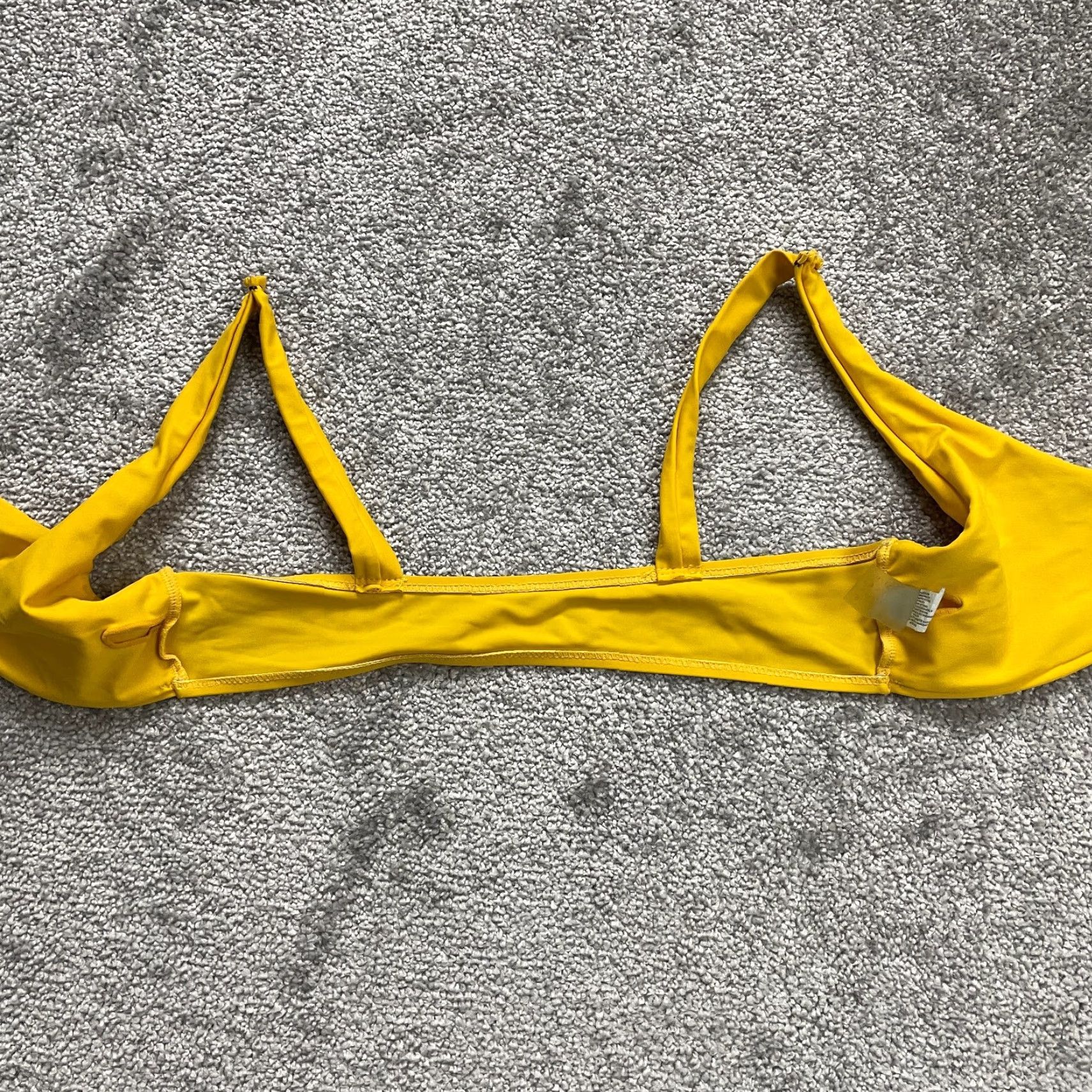 Vintage Unbranded Swimwear Bikini Top Womens Medium Mustard Tie Front Wide Strap Beach Size M / US 6-8 / IT 42-44 - 3 Thumbnail