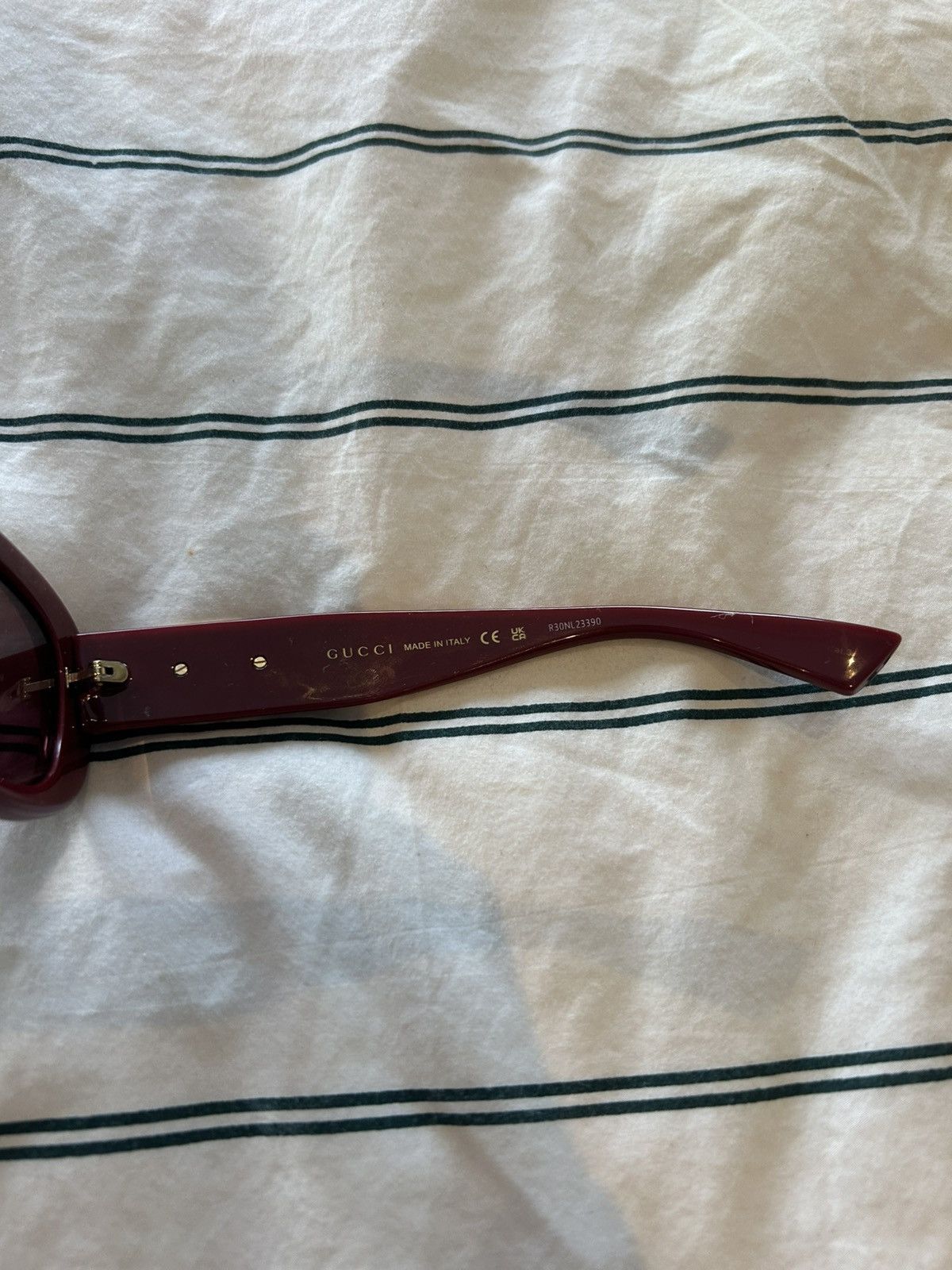 Gucci Gucci Wine Red sunglasses Size ONE SIZE - 4 Thumbnail