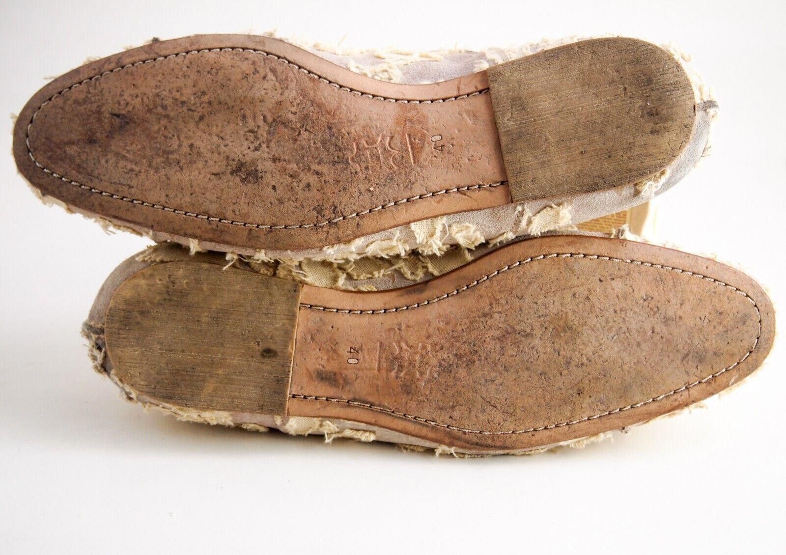 Acne Studios Acne Jeans Oxfords Gray Suede Ivory Linen Size EU 40 US 10 Size US 10 / IT 40 - 7 Thumbnail