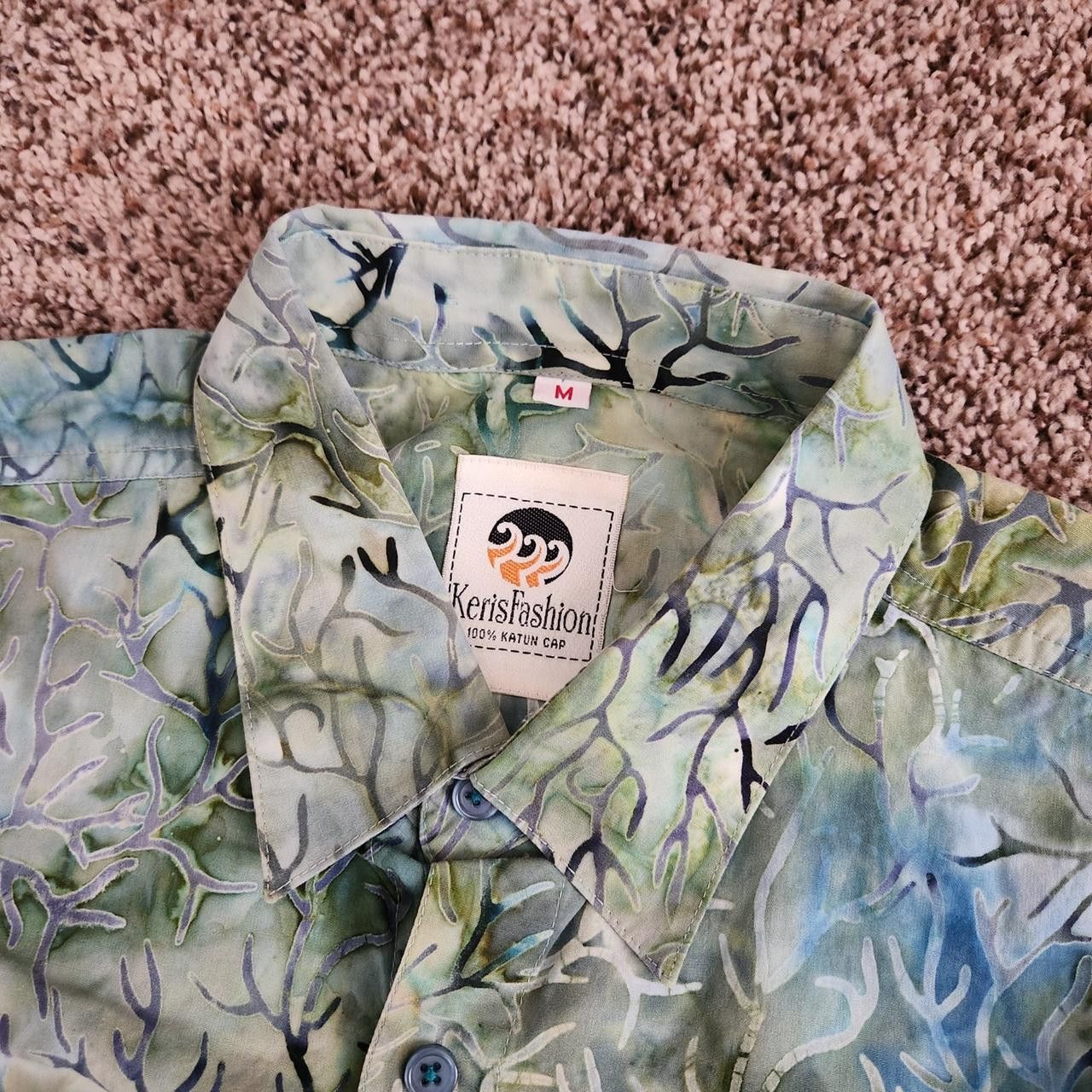 Stussy KerisFashion Hawaiian Shirt Short Sleeve Men's MEDIUM Size US M / EU 48-50 / 2 - 2 Thumbnail