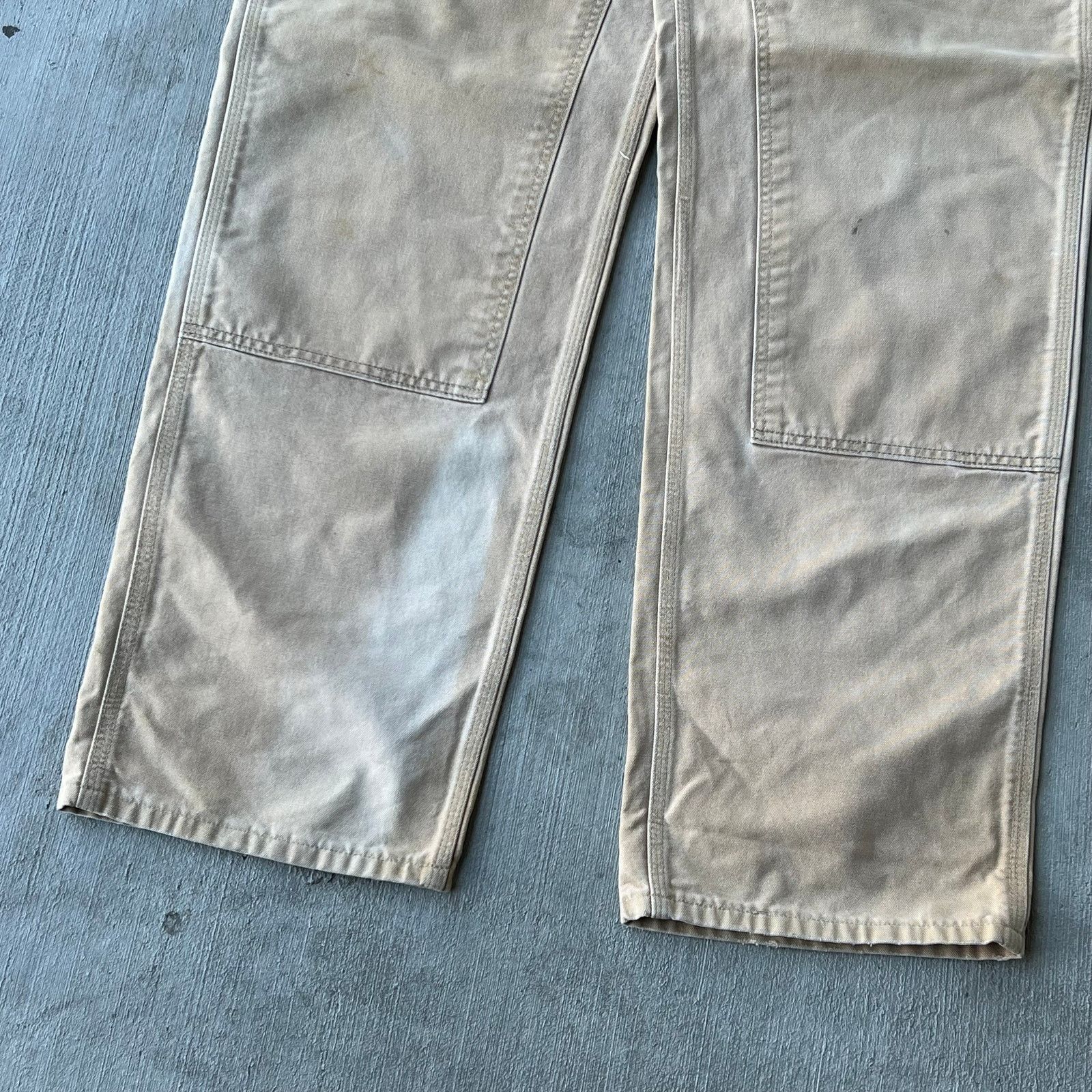 Carhartt × Vintage Carhartt brown faded double knee work wear carpenter pants Size US 37 - 3 Thumbnail