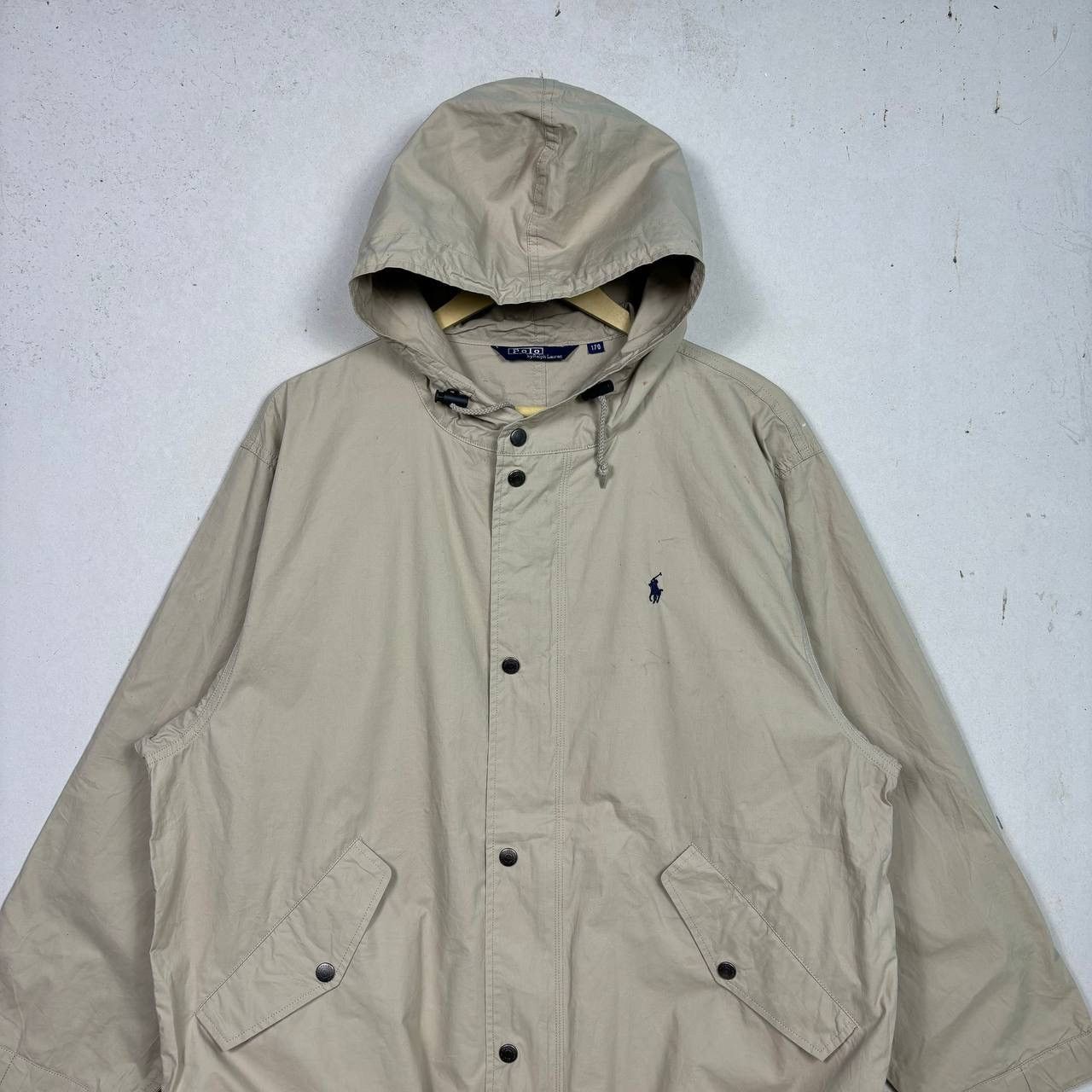 Polo Ralph Lauren Vtg Polo Ralph Lauren Naigai Japan Hooded Jacket Beige 170 Size US M / EU 48-50 / 2 - 3 Thumbnail