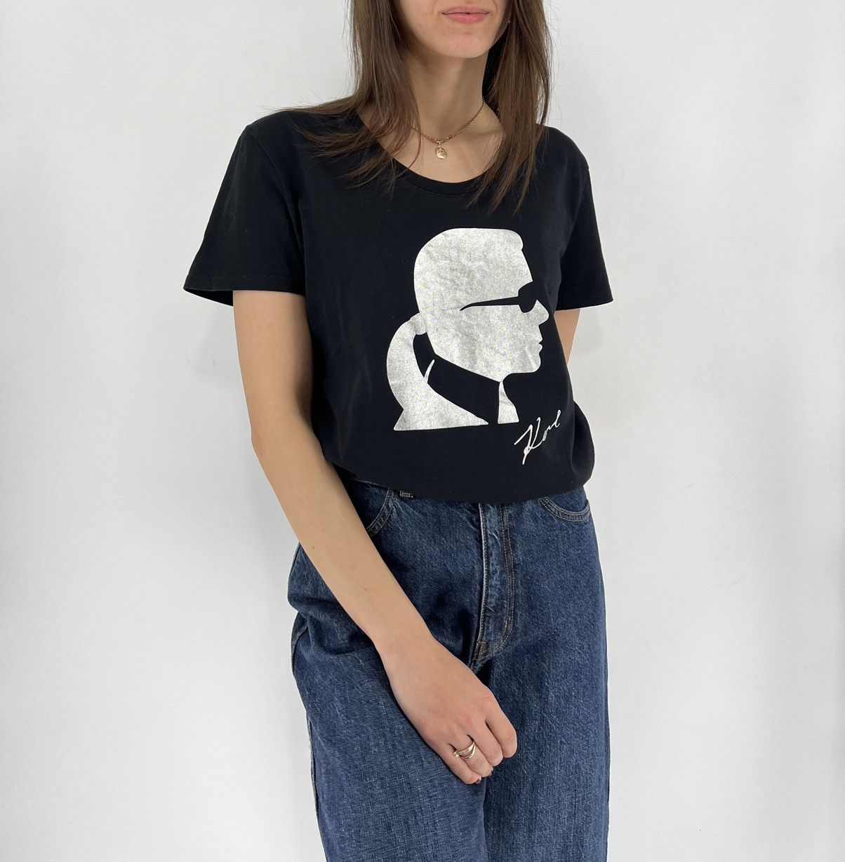 Karl Lagerfeld Karl Lagerfeld Paris Logo T Shirt Black Womens Size L Size L / US 10 / IT 46 - 2 Thumbnail