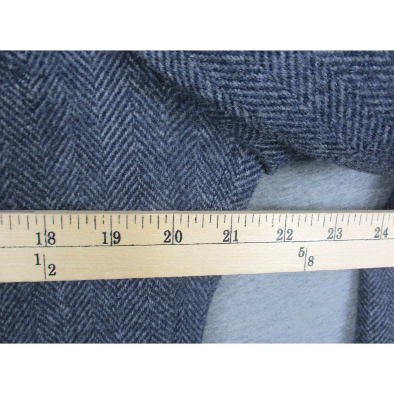 Pendleton Pendleton Blazer Sport Coat Jacket 42 Blue Gray Wool Herringbone Tweed Notch Long Single-Breasted Mens Vintage 42 Big & Tall Size 42R - 4 Thumbnail
