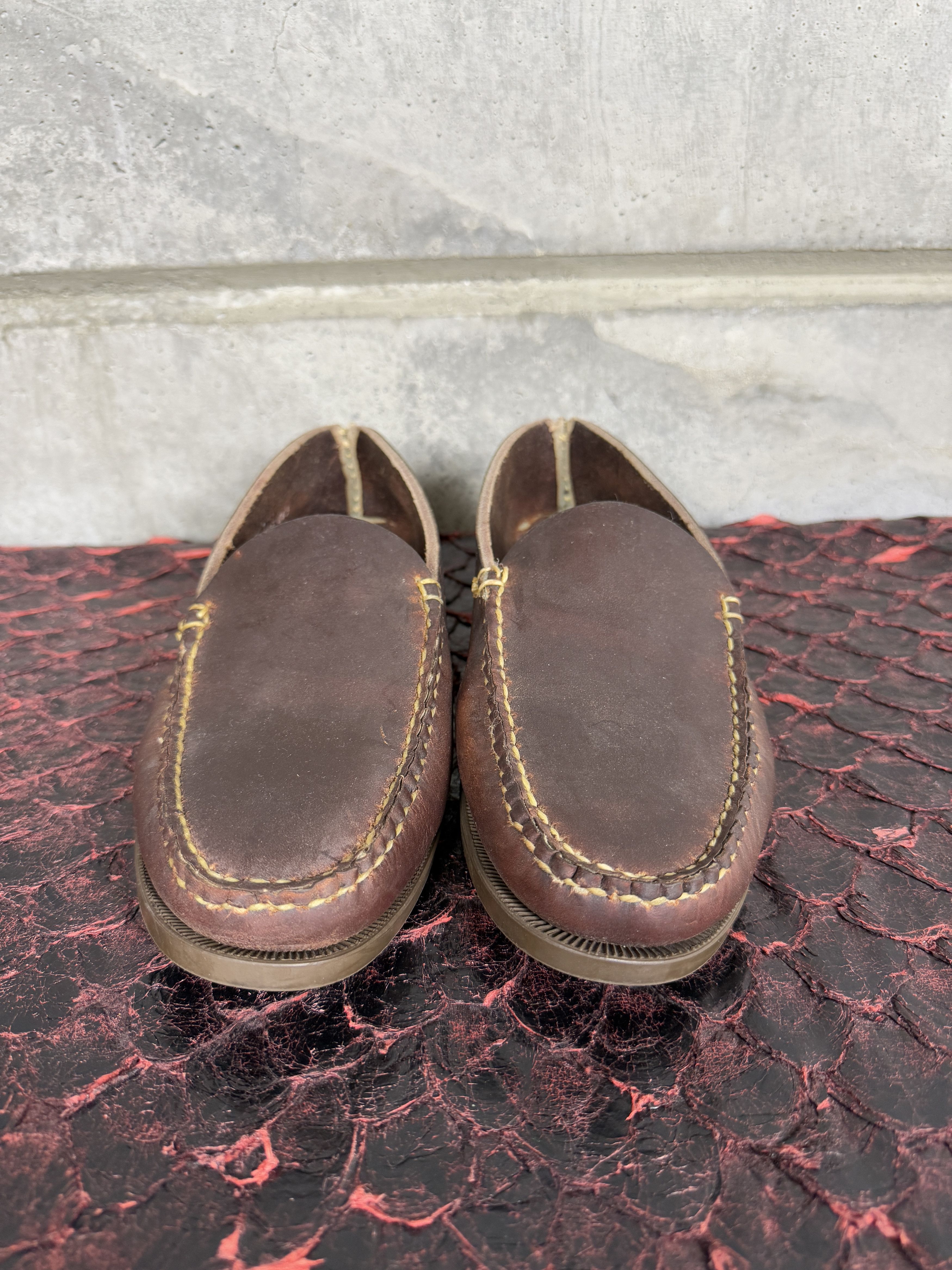 Horween Leather Oak Street Bootmakers Brown Leather Slip Moc Size US 9 / EU 42 - 2 Thumbnail
