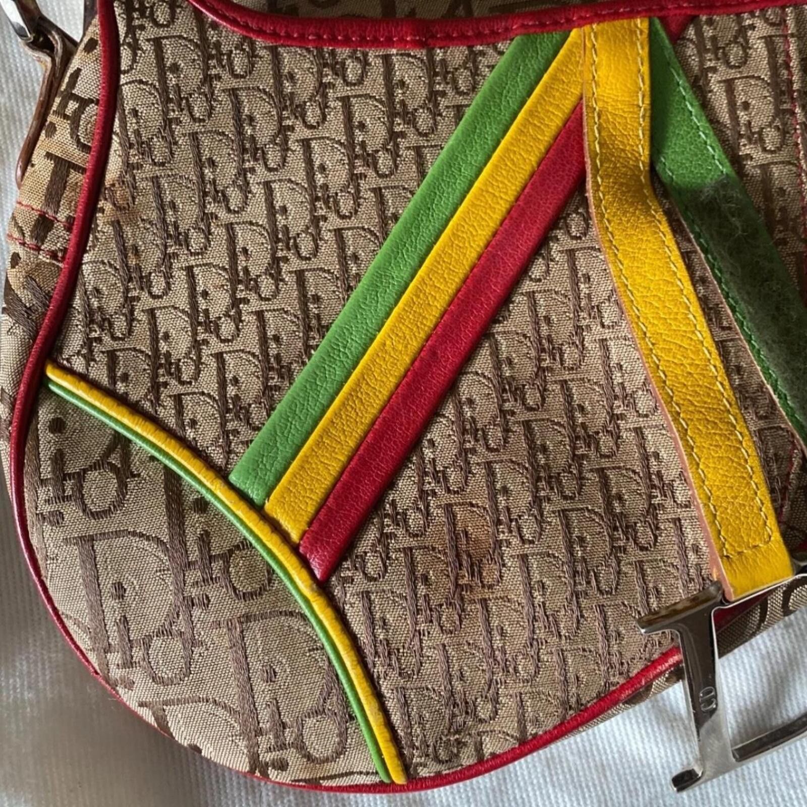 Dior Dior Rasta Saddle Bag - Vintage by John Galliano Size ONE SIZE - 6 Thumbnail