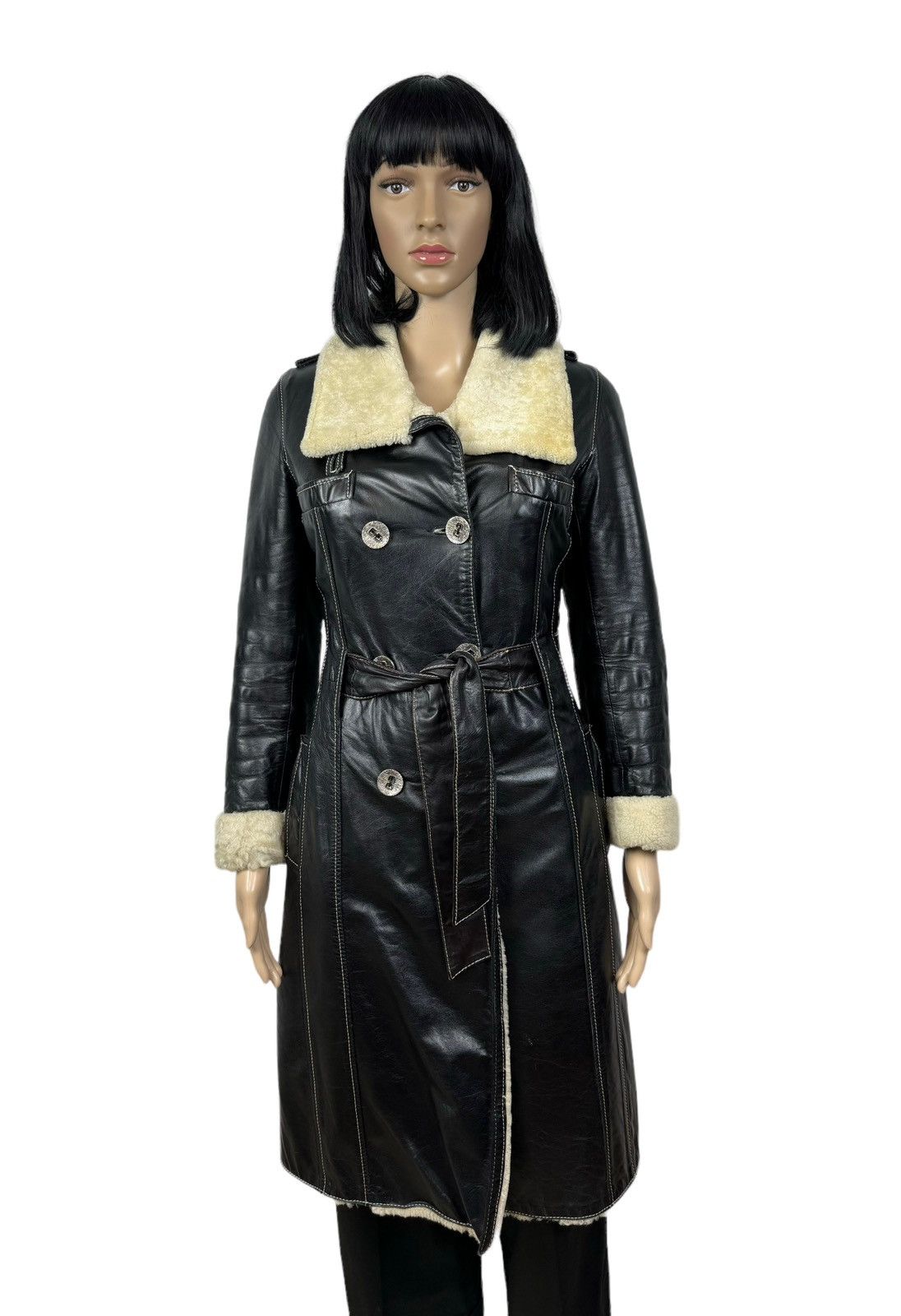 Other Jaris Genuine Leather Sheepskin Coat Belted size XS Size XS / US 0-2 / IT 36-38 - 2 Thumbnail