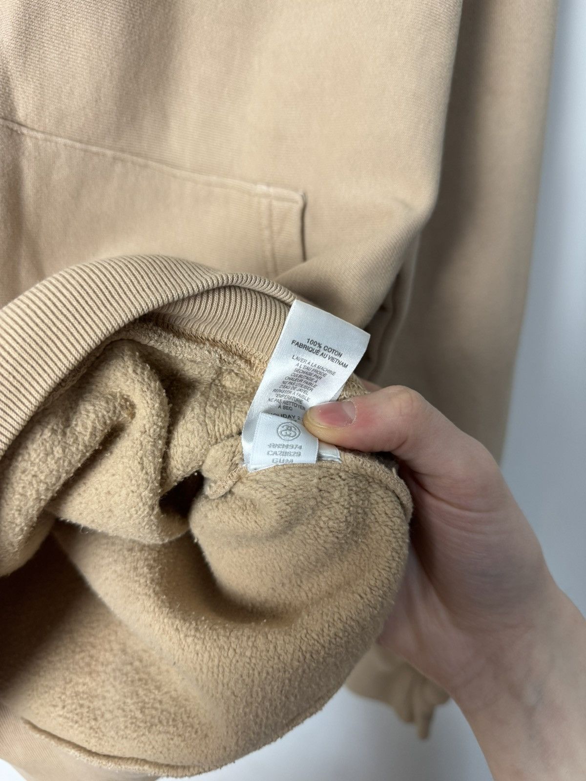 Stussy Stussy Logo Hoodie Beige Streetwear Y2K Style Size US M / EU 48-50 / 2 - 10 Thumbnail