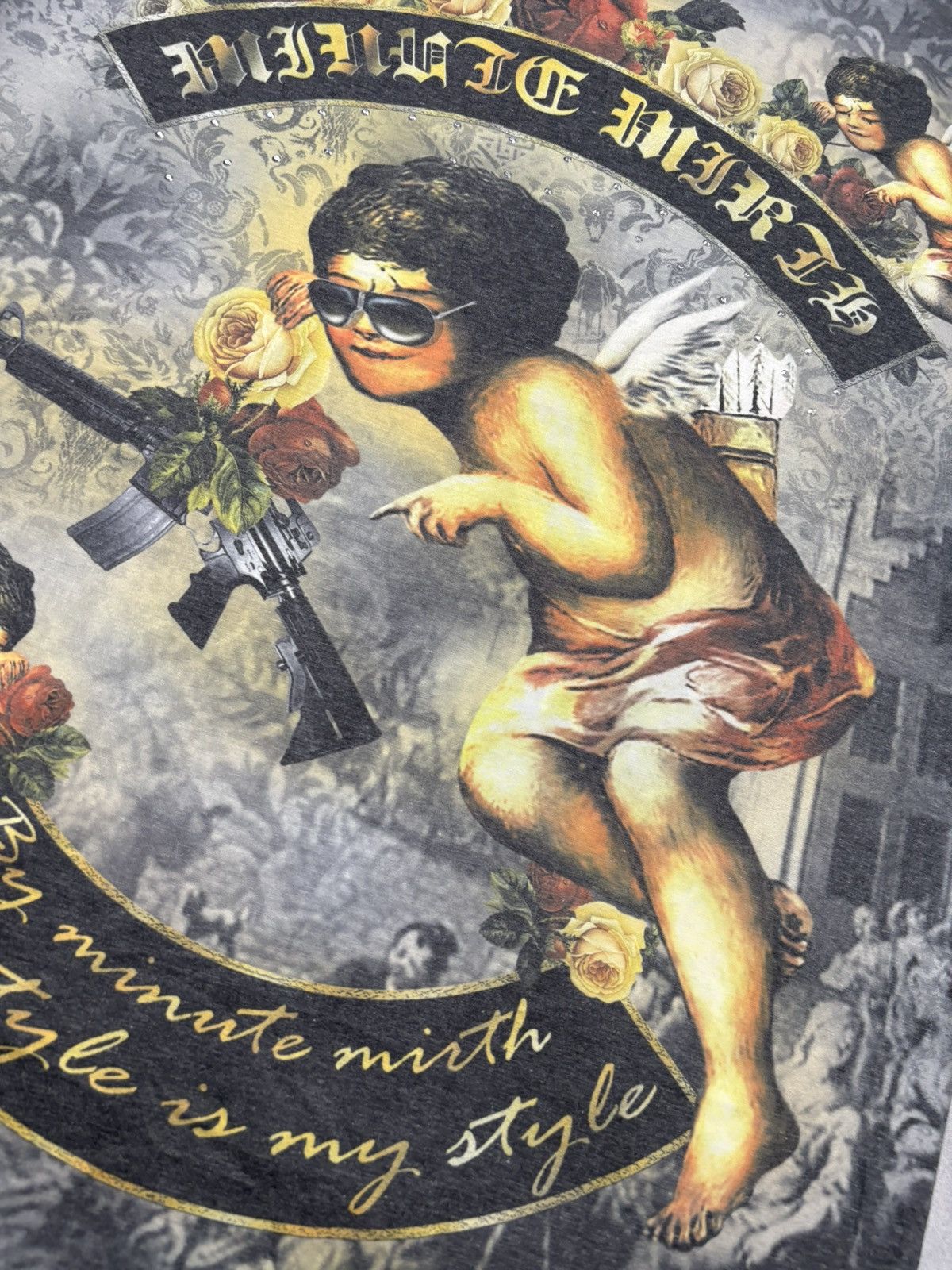 Japanese Brand Minute Mirth Street Gang Virgin Gun All Over Print Art Tee L Size US L / EU 52-54 / 3 - 20 Thumbnail