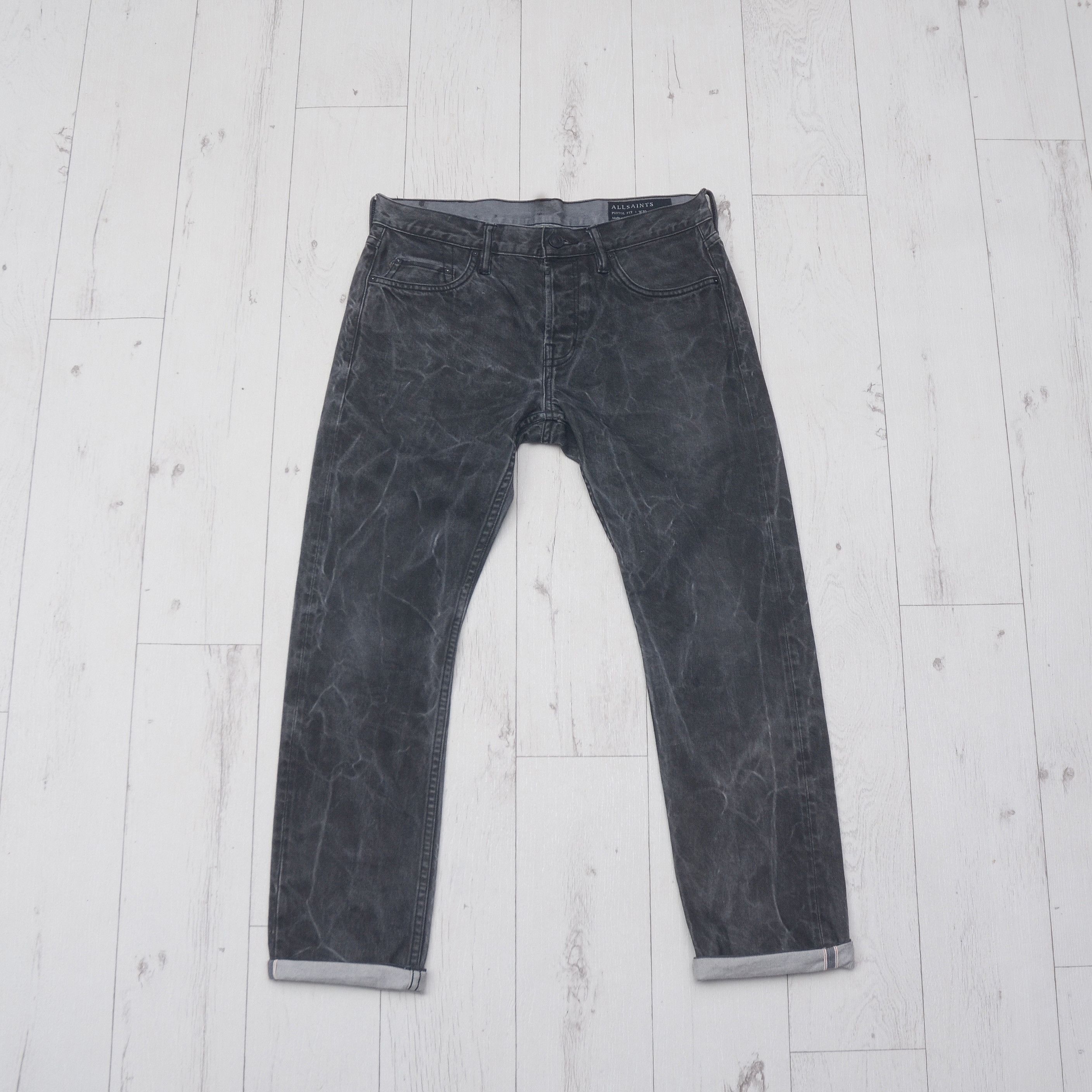 Allsaints × Vintage AllSaints Selvedge Gray Pistol Pit Denim Jeans Mens 30 Y2K Size US 30 / EU 46 - 1 Thumbnail