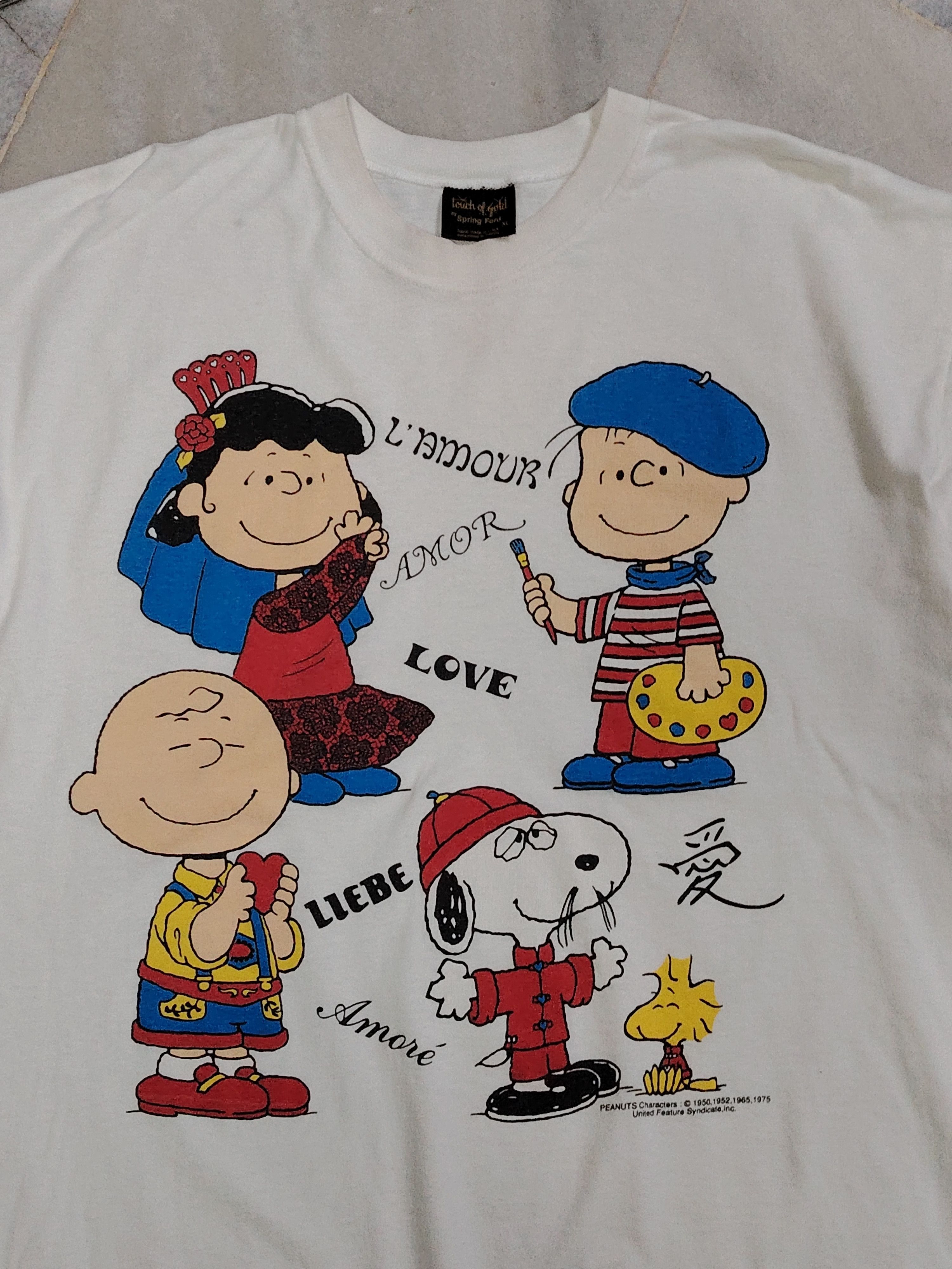 Cartoon Network Vintage Peanuts,Snoopy, Charlie Brown, Lucy, Linus t shirt Size US XL / EU 56 / 4 - 2 Thumbnail