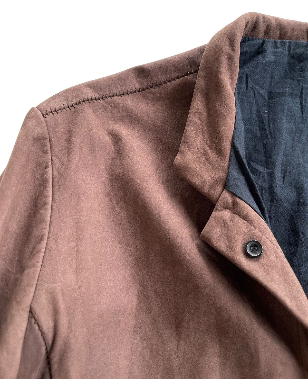 10sei0otto 10Sei0Otto Scar Stitch Cow Leather Avantgarde Jacket Size US S / EU 44-46 / 1 - 7 Thumbnail