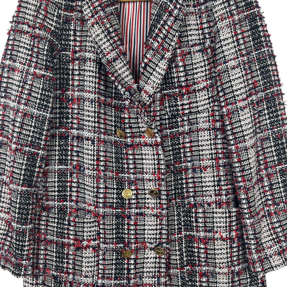 Thom Browne Thom Browne Red Prince of Wales Tweed Sack Blazer Size 36 Size US S / EU 44-46 / 1 - 9 Thumbnail