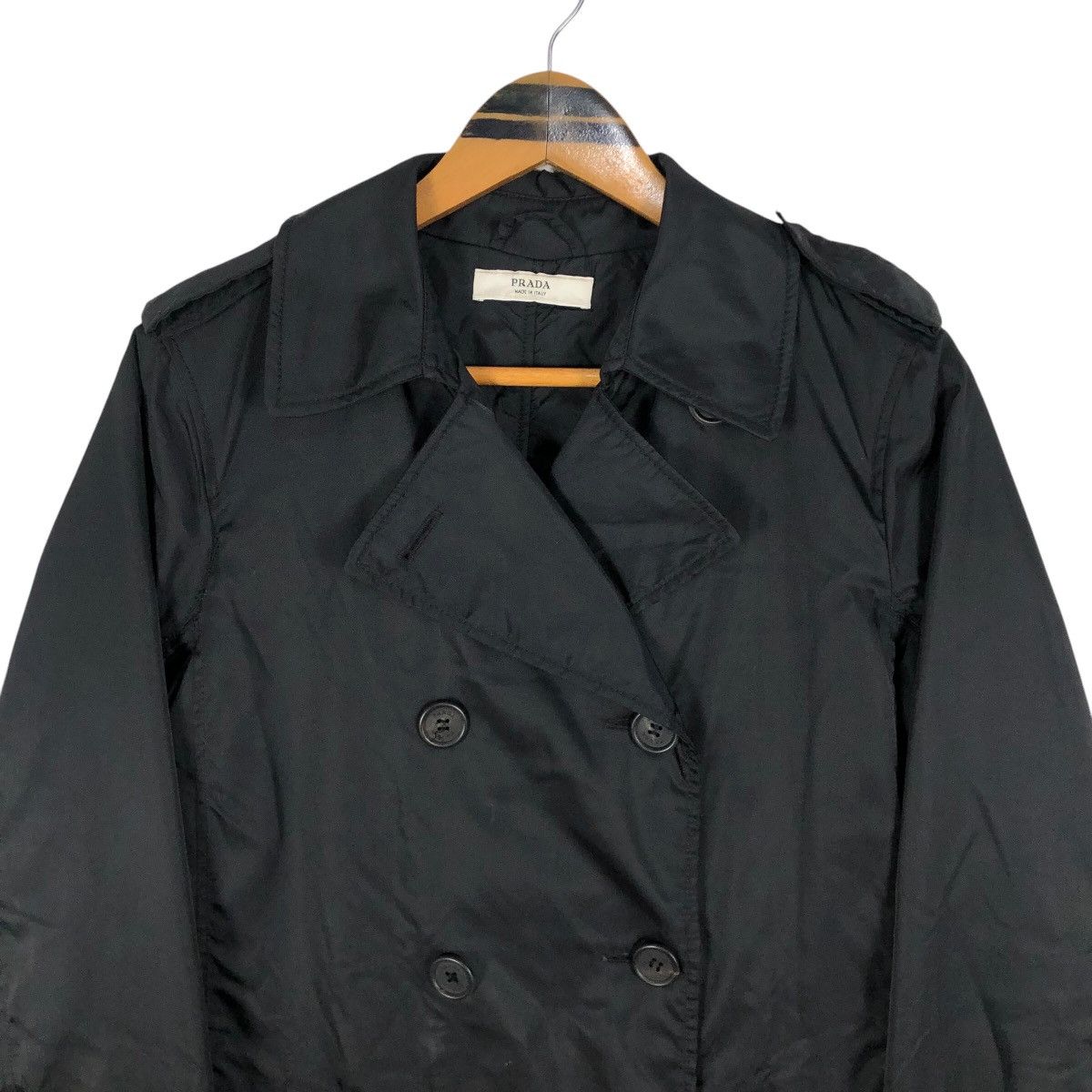 Prada Vintage Prada Double Breasted Nylon Trench Coat Size XS / US 0-2 / IT 36-38 - 3 Thumbnail