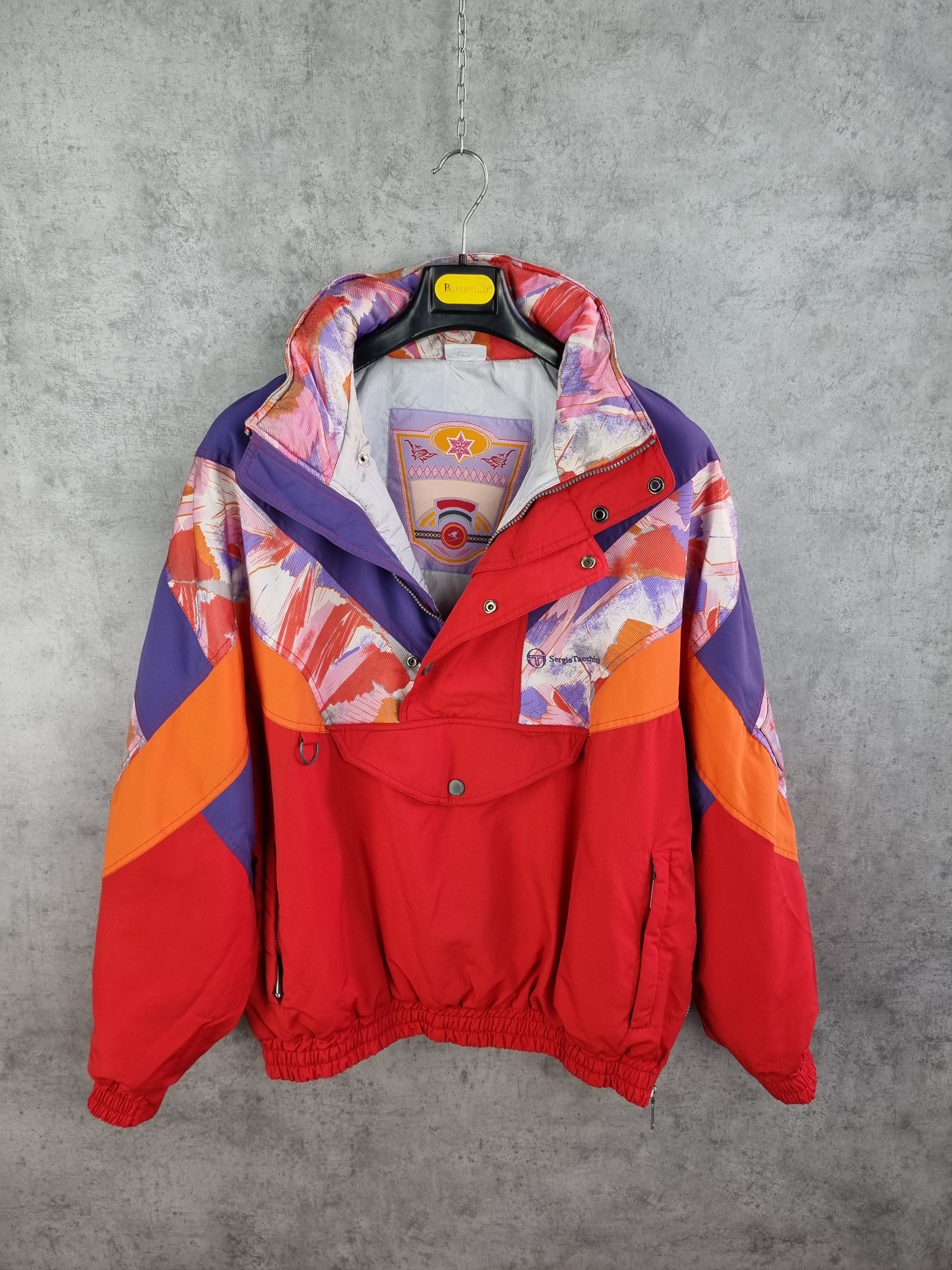 Sergio Tacchini × Vintage 90s Ski Anorak Sergio Tacchini Vintage Rare Jacket Size US XL / EU 56 / 4 - 2 Thumbnail