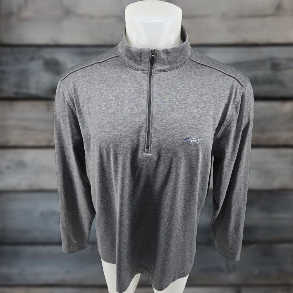 Vintage Greg Norman Mens Large Gray 1/4 Zip Long Sleeve Shirt Pullover Casual Sport Outdoor Golf Hiking Walking 1/4 Zip Size US L / EU 52-54 / 3 - 1 Thumbnail
