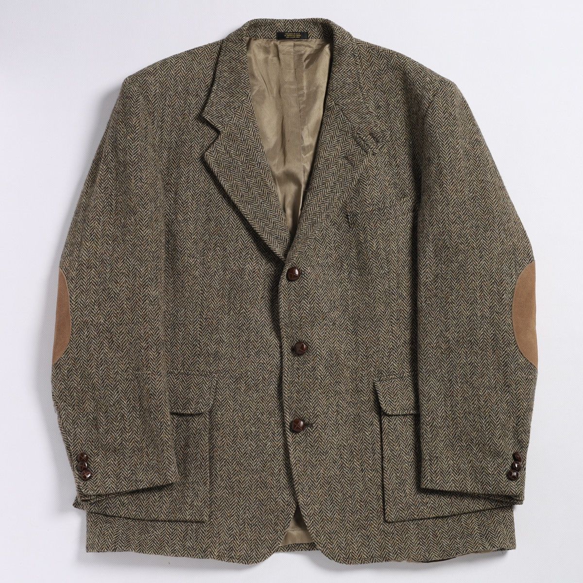 Harris Tweed Harris Tweed Orvis USA Wool Blazer Jacket Herringbone Huntin Size 46L - 2 Thumbnail
