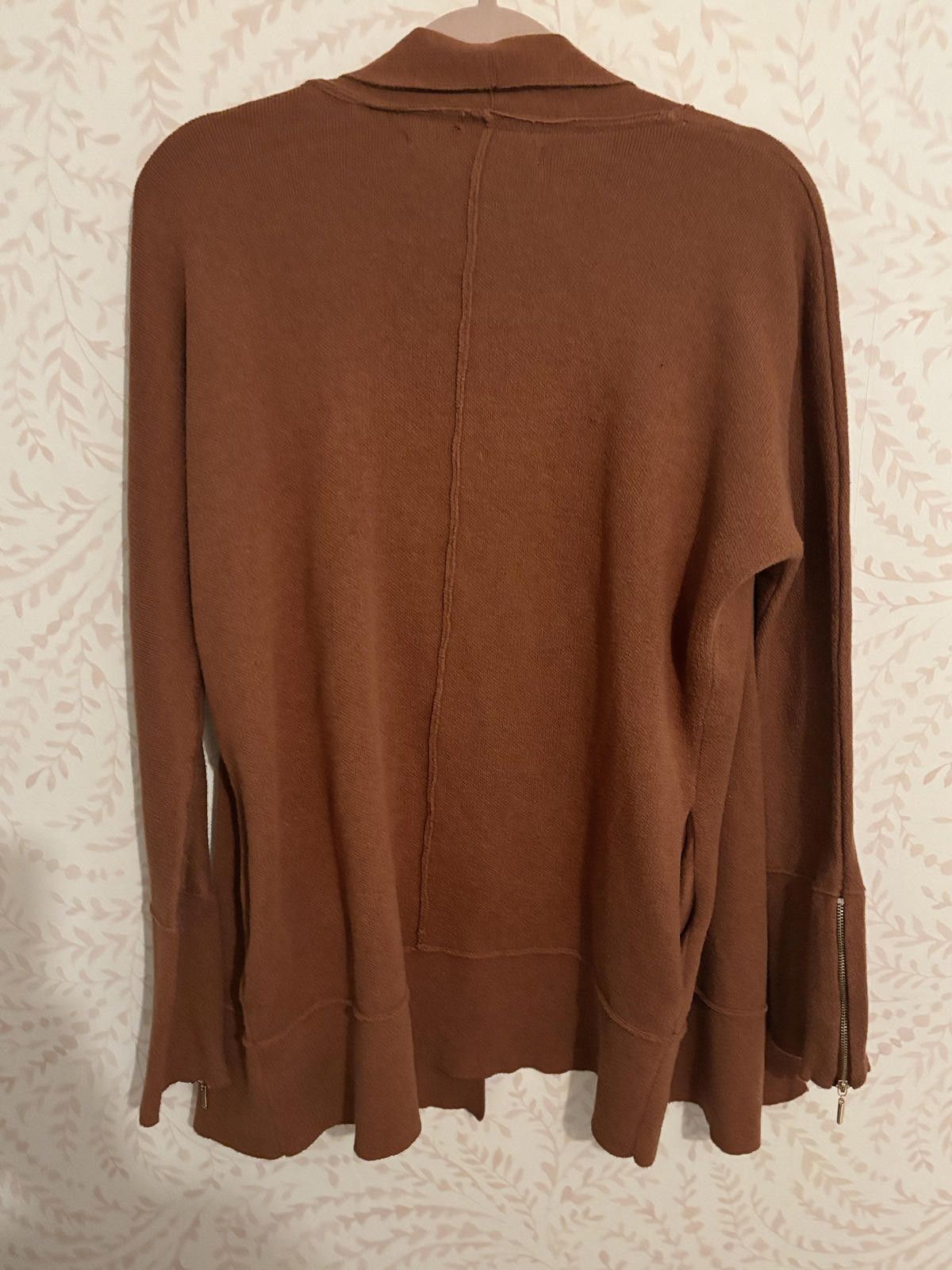 Designer Cozy Max Studio Terracotta Cotton Cardigan Size L / US 10 / IT 46 - 6 Thumbnail