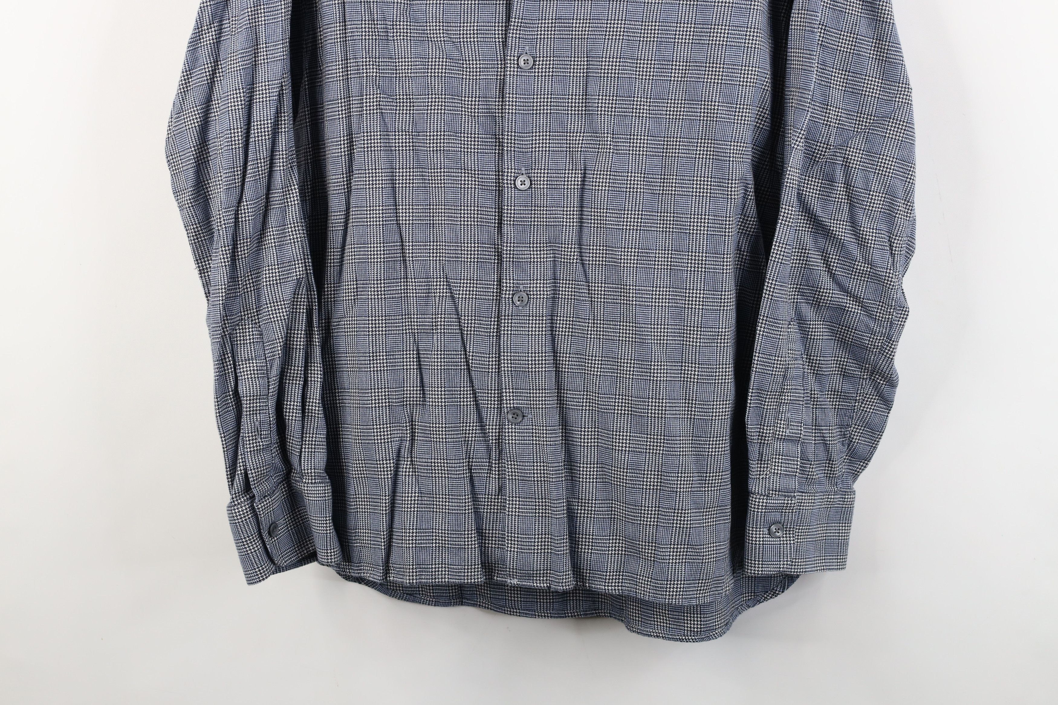 Hickey Freeman Vintage 90s Hickey Freeman Houndstooth Flannel Button Shirt Size US M / EU 48-50 / 2 - 3 Thumbnail