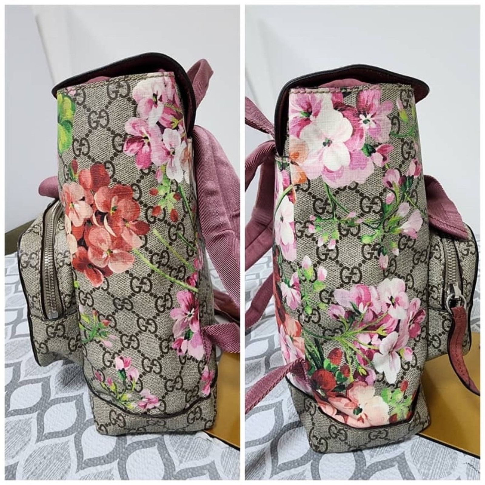 Gucci GUCCI GG Supreme Monogram Bloom Small Single Buckle Backpack Size ONE SIZE - 9 Thumbnail