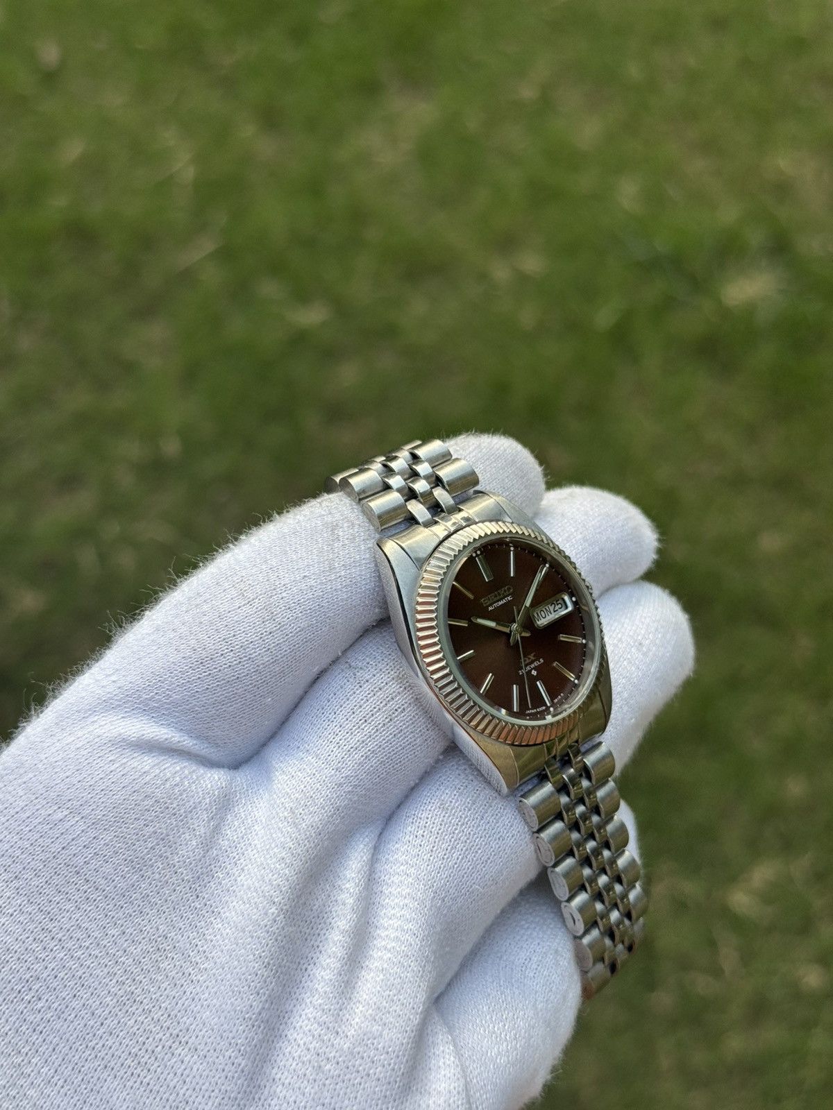 Seiko Seiko 5 DX Fluted Bezel Automatic 6309 Japanese mens Watch Size 36 - 12 Thumbnail