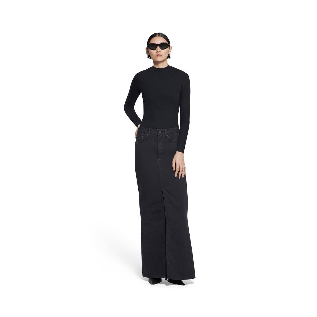 Balenciaga oc11z0825 Maxi Skirt in Black Size 25" / US 0 / IT 36 - 2 Thumbnail