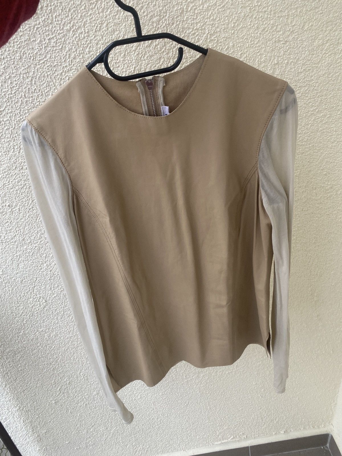 Helmut Lang Ultra rare helmut lang Luxury lamb leather blouses Size S / US 4 / IT 40 - 1 Thumbnail