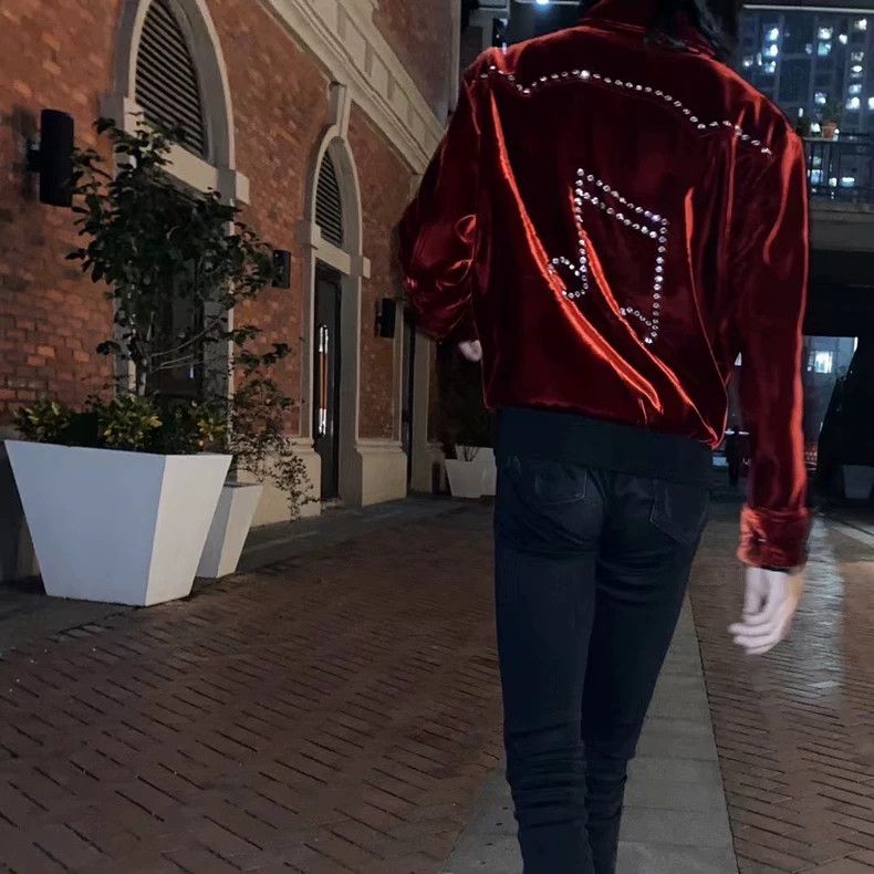 Saint Laurent Paris saint Laurent paris2016 FW Wine Red Velvet Note Jacket 250 Size US M / EU 48-50 / 2 - 7 Thumbnail