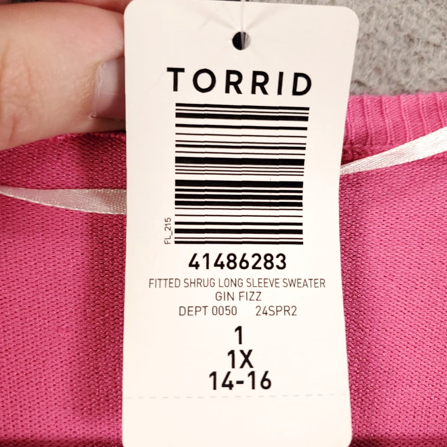 Torrid Torrid Cardigan Sweater Women's 1X Pink Open Front Long Sleeve NWT Knit Lightweight All Seasons Fall Winter Spring Size XL / US 12-14 / IT 48-50 - 6 Thumbnail