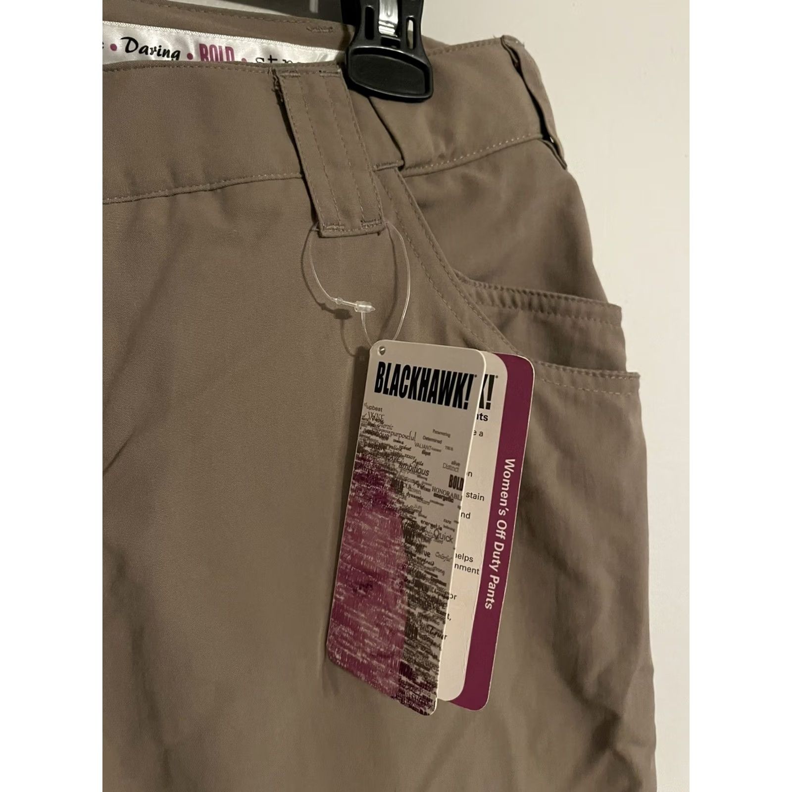 Vintage BLACKHAWK! Women's Beige Khaki Nylon Police Pants 36x35 Size 25" / US 0 / IT 36 - 3 Thumbnail
