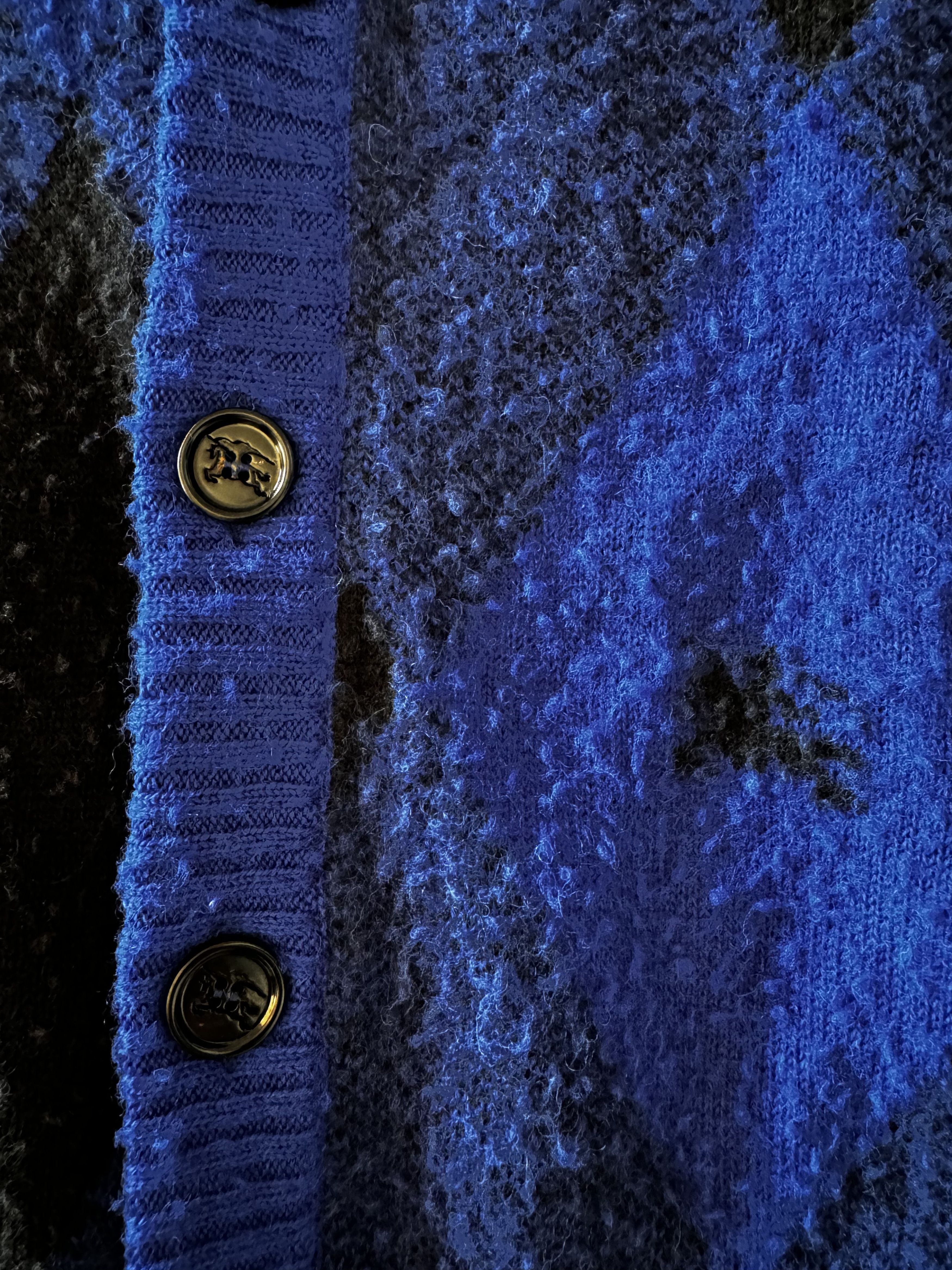 Burberry Burberry Argyle Button-Up Wool Knitted Cardigan Size US L / EU 52-54 / 3 - 7 Thumbnail