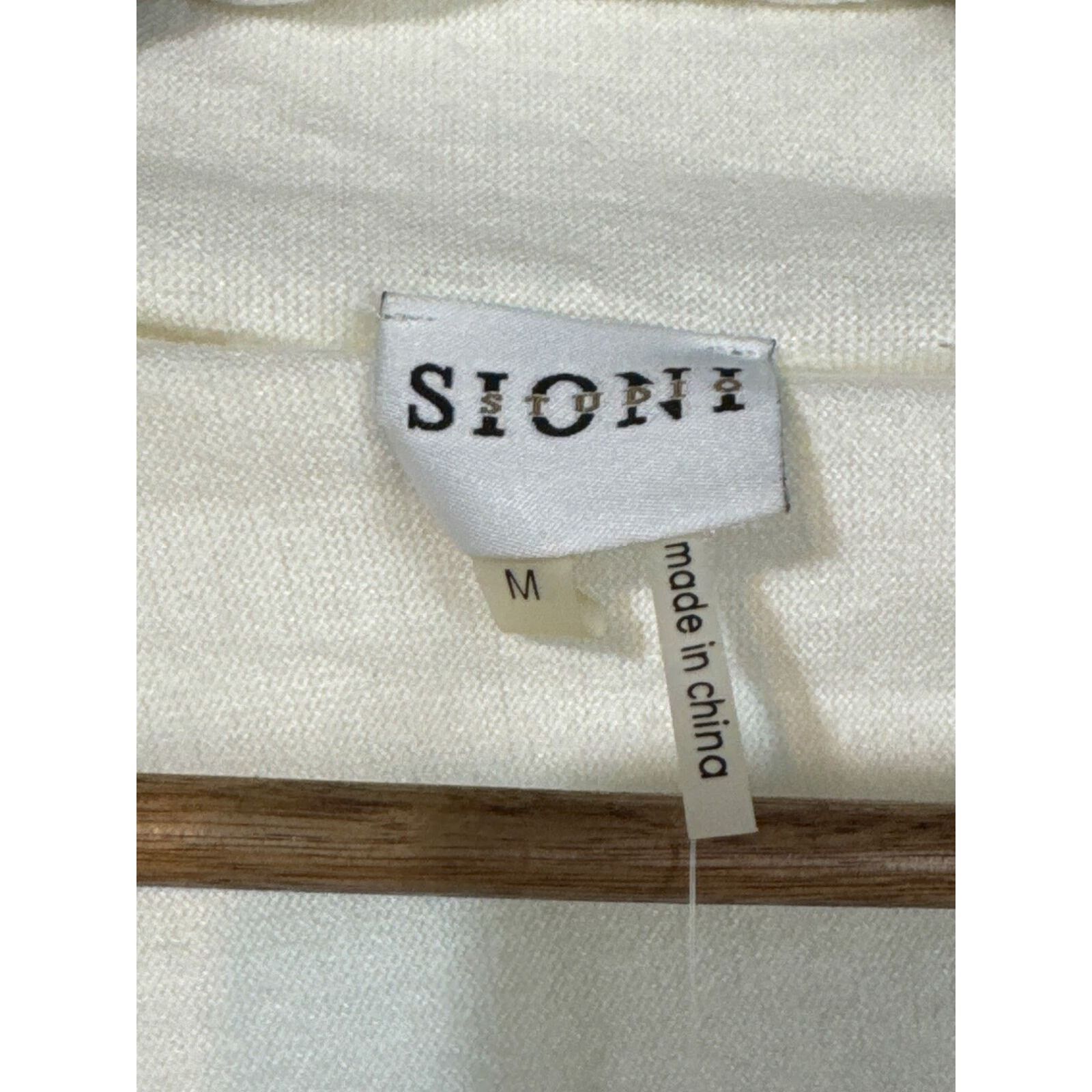 Other Sioni Cropped Wool Blend Shrug White Black Lace Medium Size M / US 6-8 / IT 42-44 - 3 Thumbnail