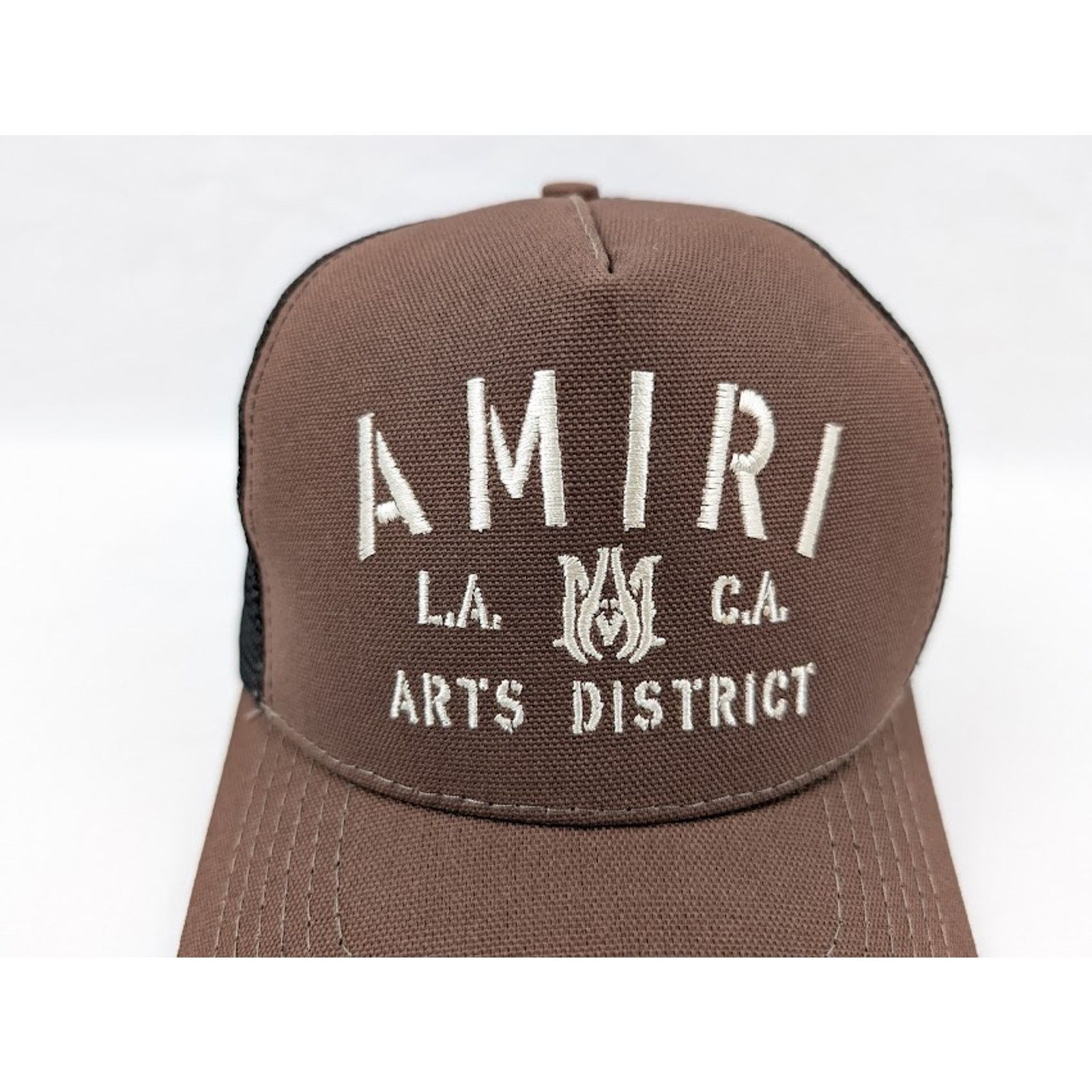 Amiri o1rshd1 Size: OS / Stencil Trucker Hat / Cap in Shitake Size ONE SIZE - 5 Thumbnail