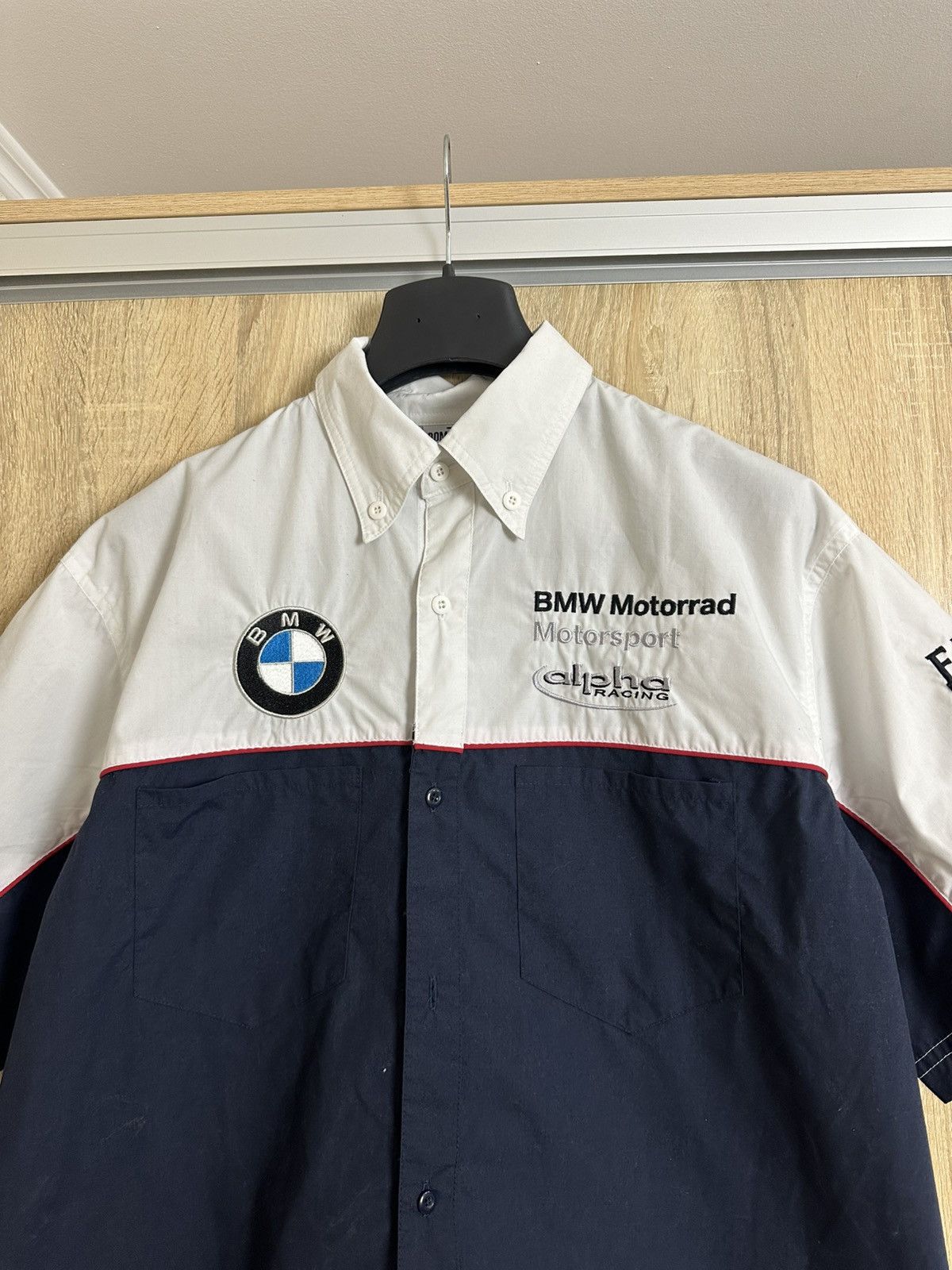 BMW 🔥 Vintage BMW Motorrad Motorsport Alpha Racing Shirt F1 Size US XL / EU 56 / 4 - 2 Thumbnail