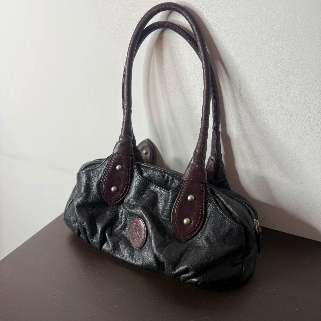 Vintage Vintage Real Leather Womans handbag black affilaction Size US S / EU 44-46 / 1 - 2 Thumbnail