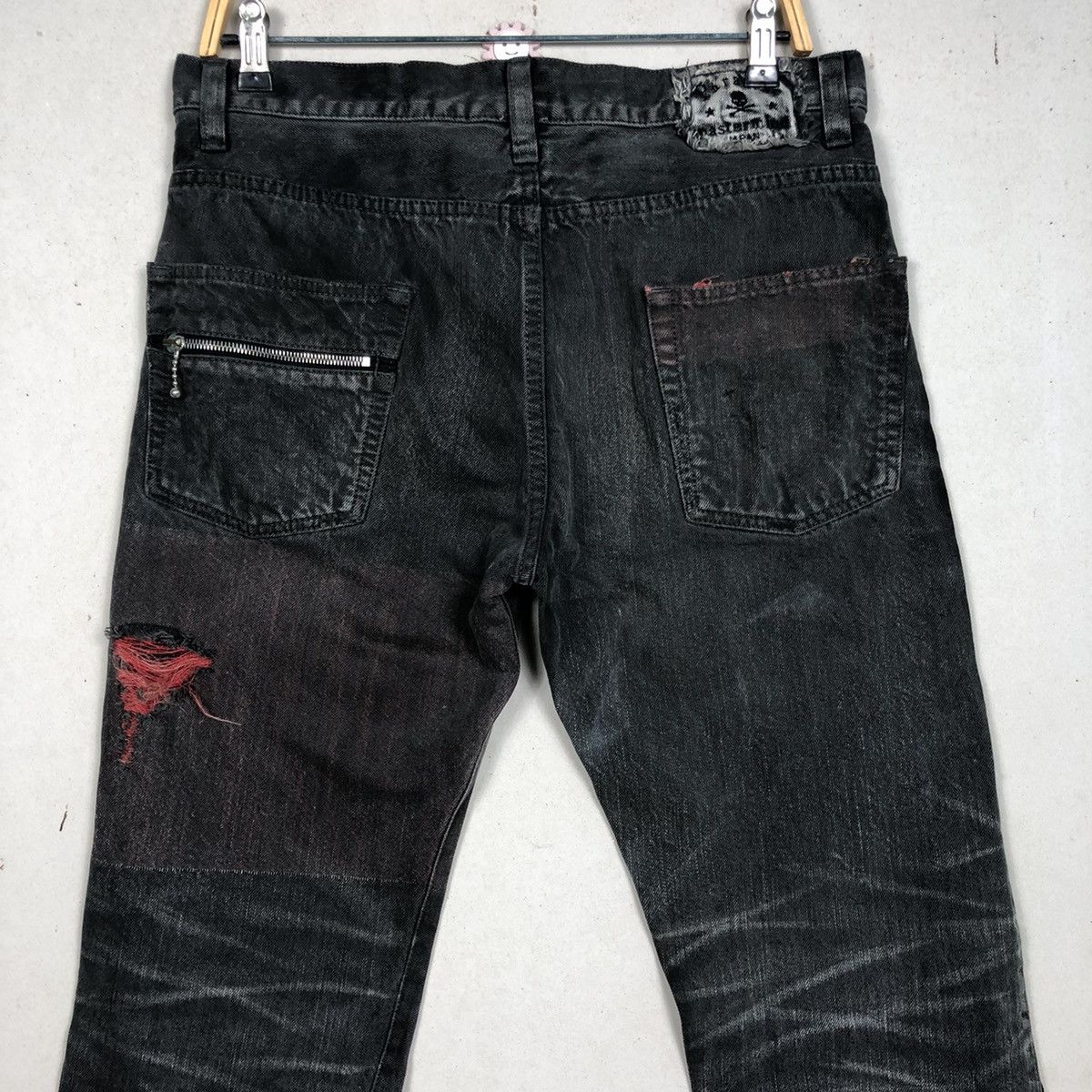 Mastermind Japan Mastermind Japan Paradise Damaged Washed Punk Jeans Size US 32 / EU 48 - 4 Thumbnail