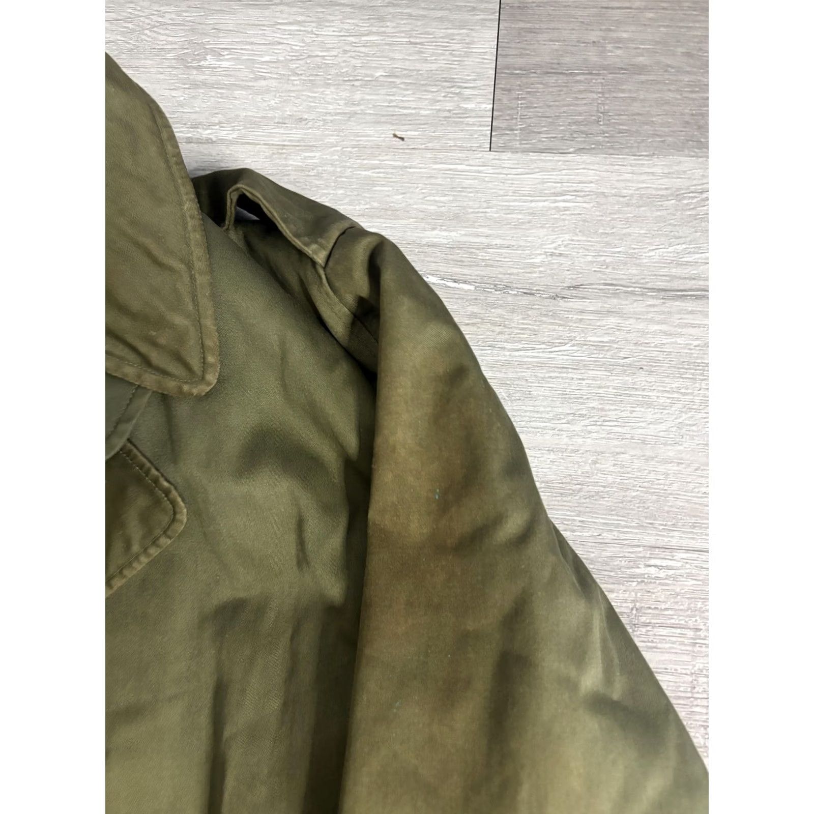 Vintage VINTAGE 1950s US Army Man's Cotton OG 107 Overcoat Trench Coat-Small Shirt? Size US S / EU 44-46 / 1 - 4 Thumbnail