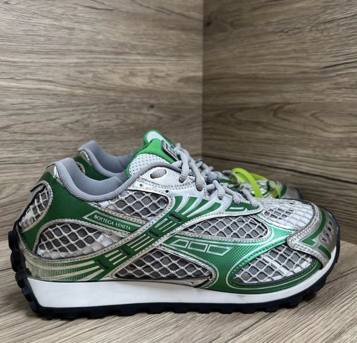 Bottega Veneta Bottega Veneta Orbit Parakeet Grey-Green Sneakers J41 Size US 8 / IT 38 - 2 Thumbnail