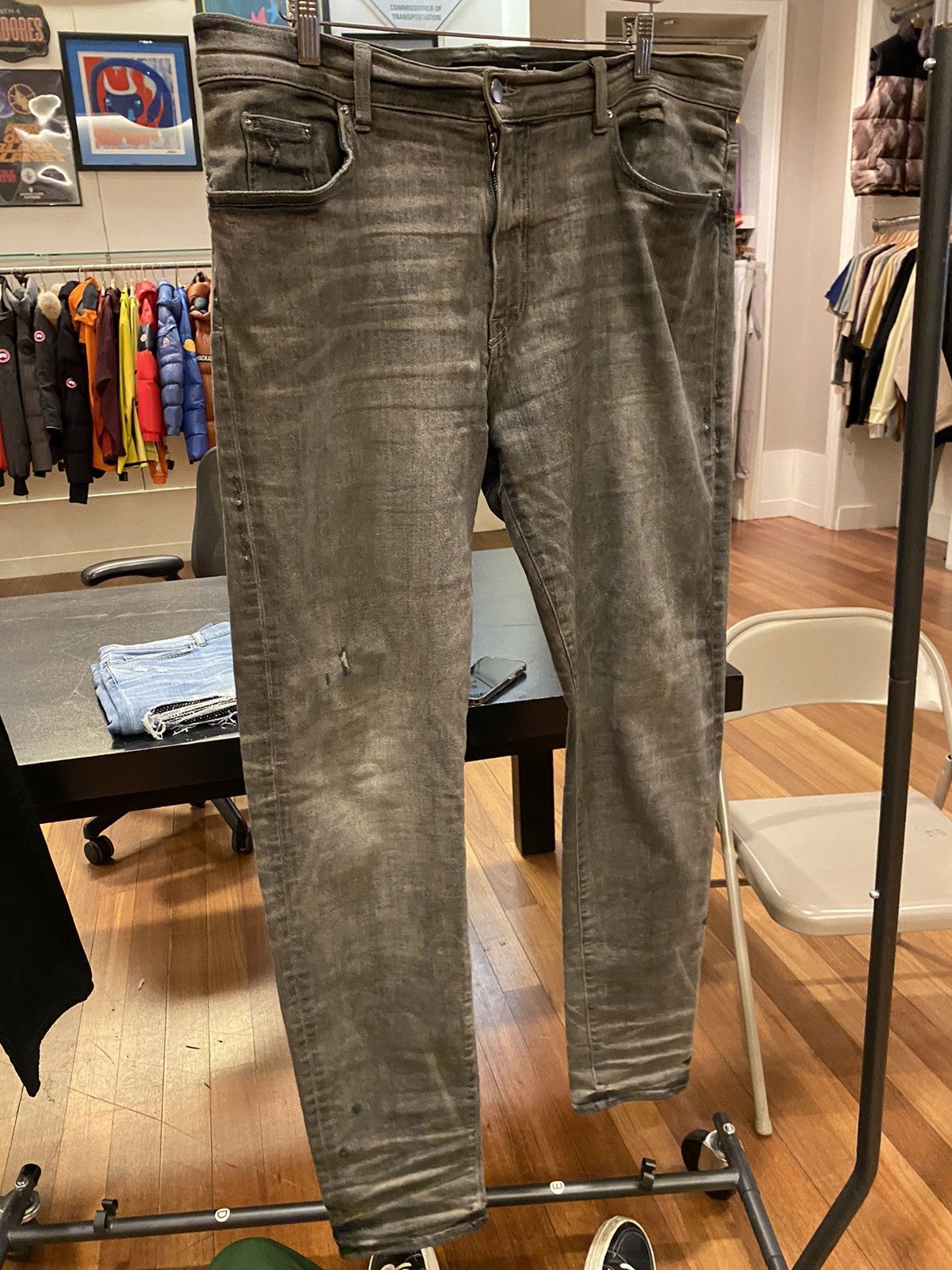 image of Amiri Denim Grey 38, Men's