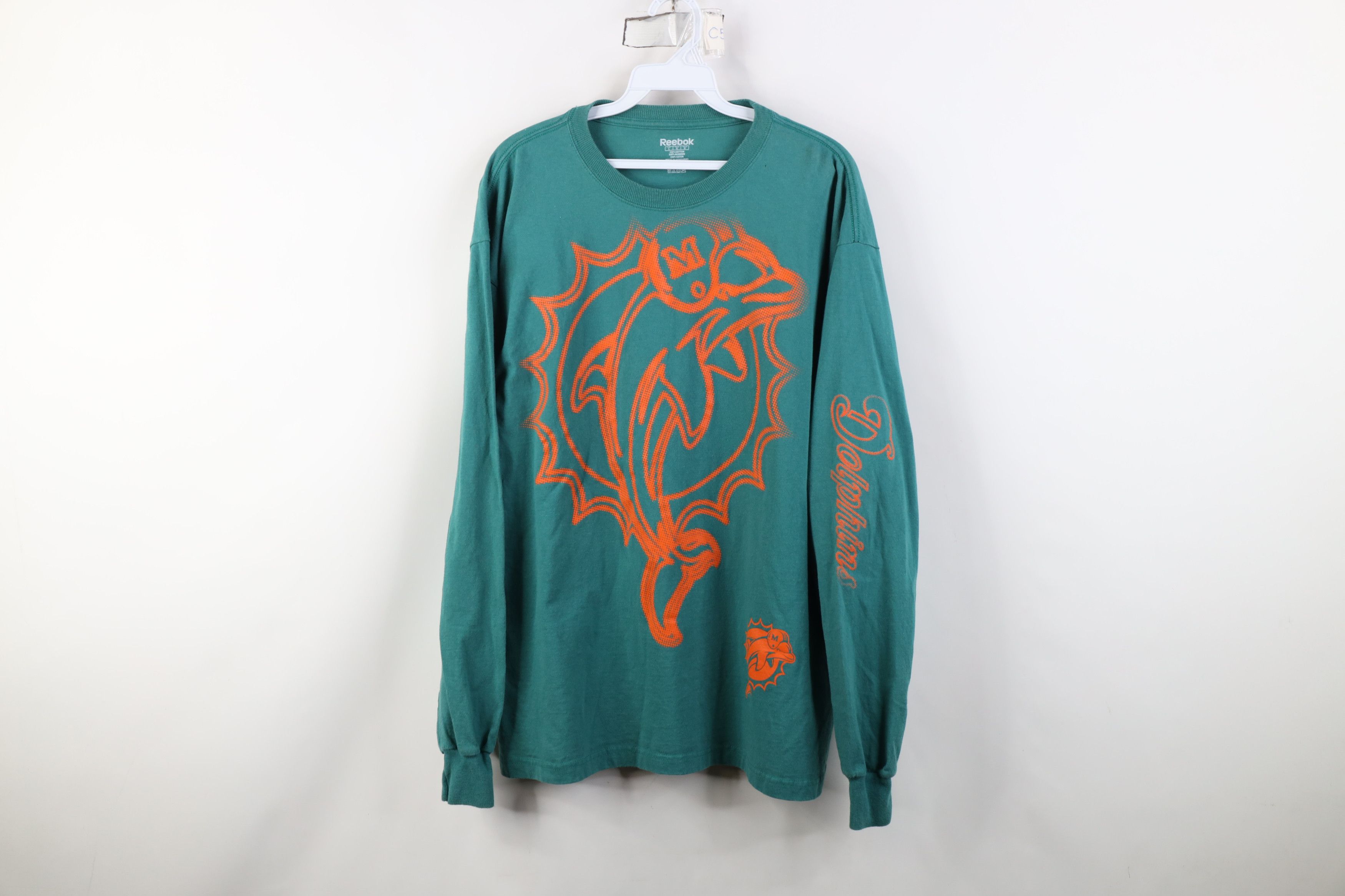 Reebok Vintage Reebok Jumbo Miami Dolphins Long Sleeve T-Shirt Size US L / EU 52-54 / 3 - 1 Thumbnail