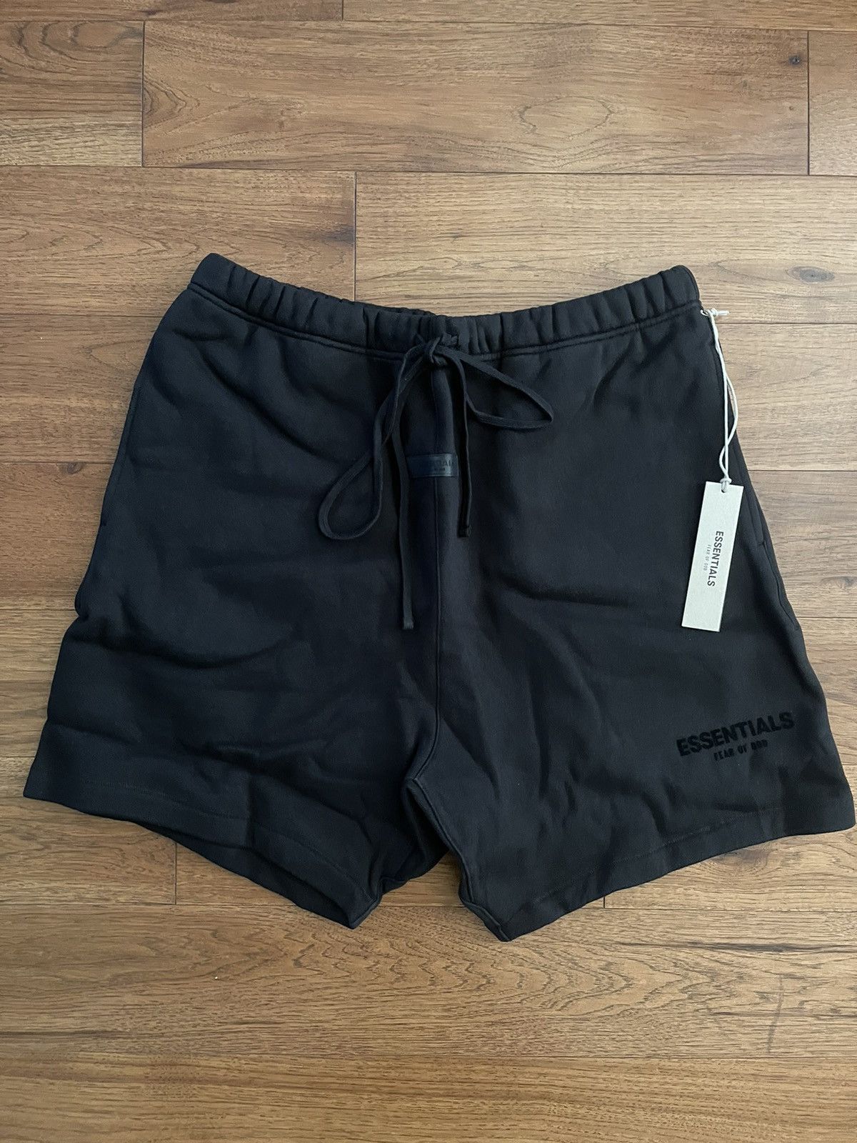 Fear of god essentials sweat shorts black ink sale