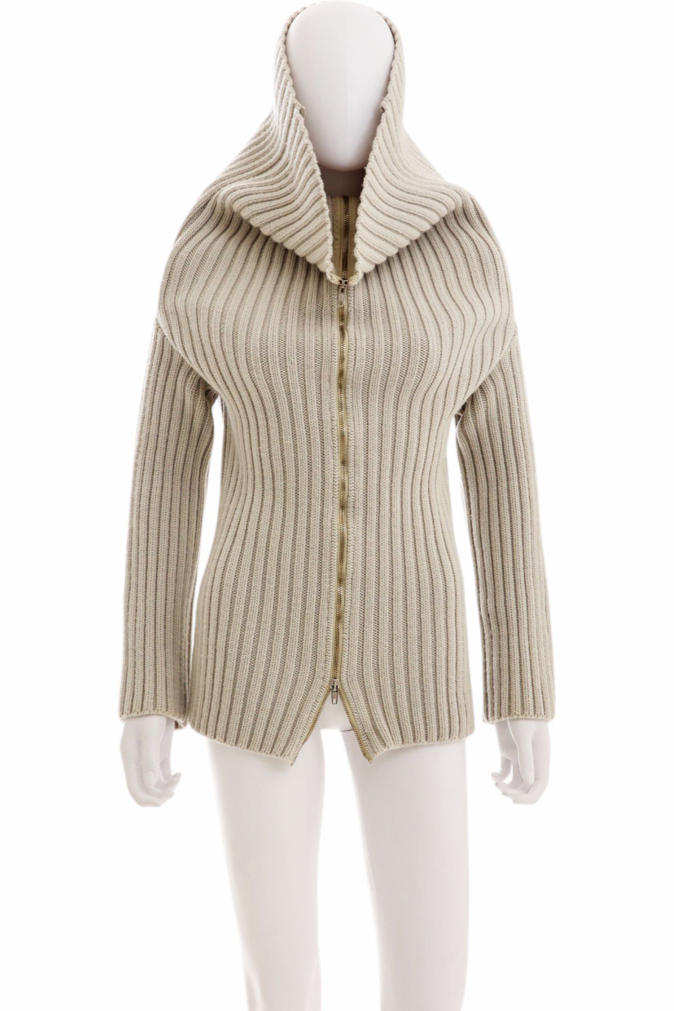 Maison Margiela F/W 1998 Grey Cotton Giant Turtleneck Size M / US 6-8 / IT 42-44 - 1 Thumbnail
