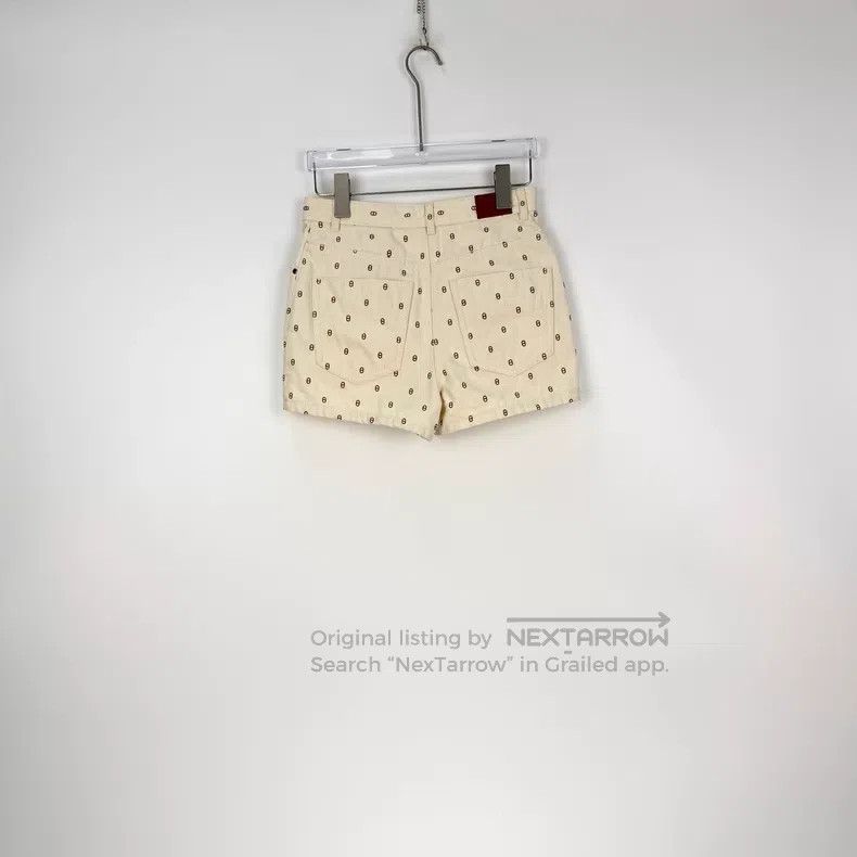 Hermes Hermes Beige Pig Nose Leather Label Denim Cotton Shorts Size 42" / US 20 - 4 Thumbnail