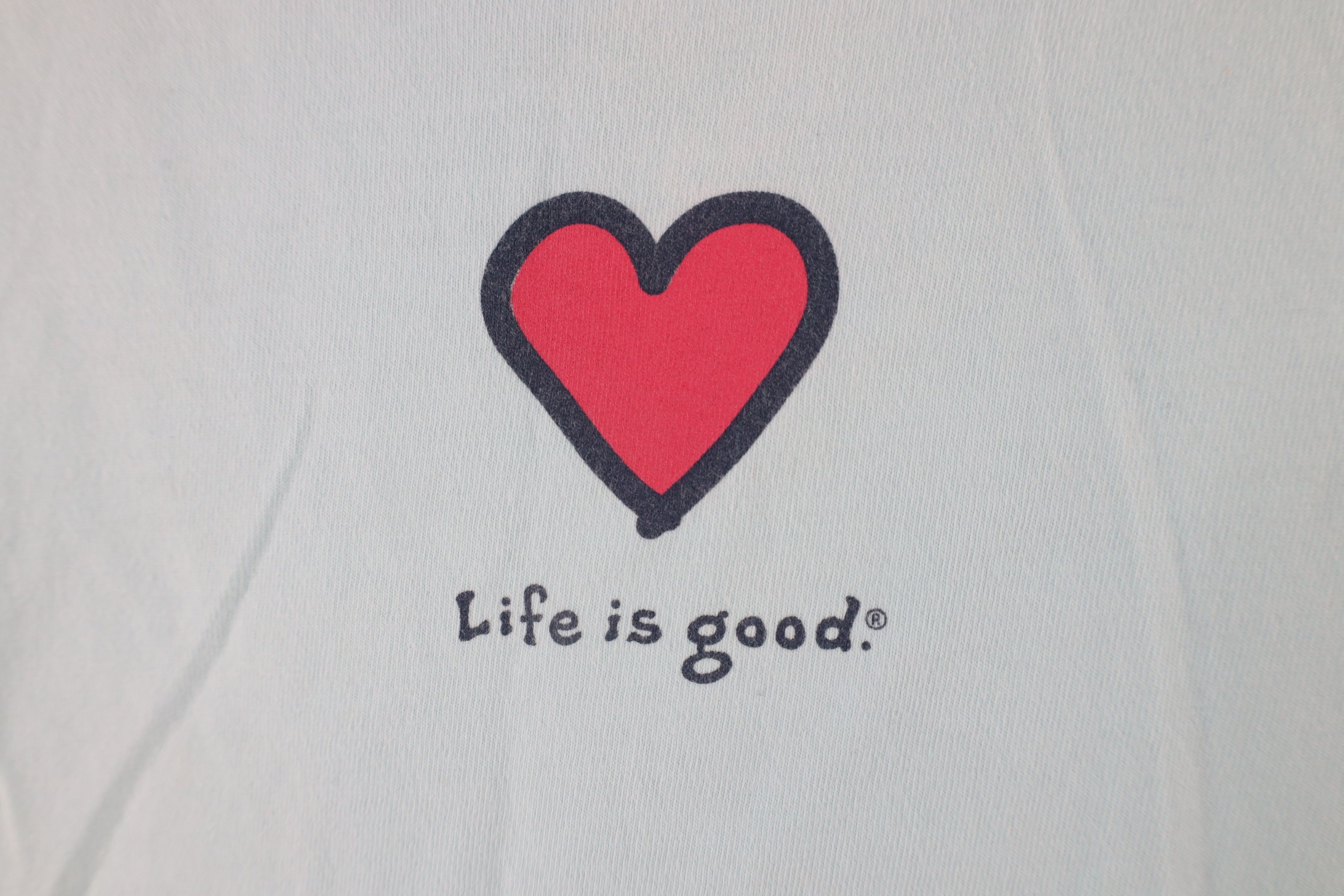 Life is Good × Vintage Life Is Good Vintage Heart Short Sleeve T-Shirt Cotton Size L / US 10 / IT 46 - 4 Thumbnail