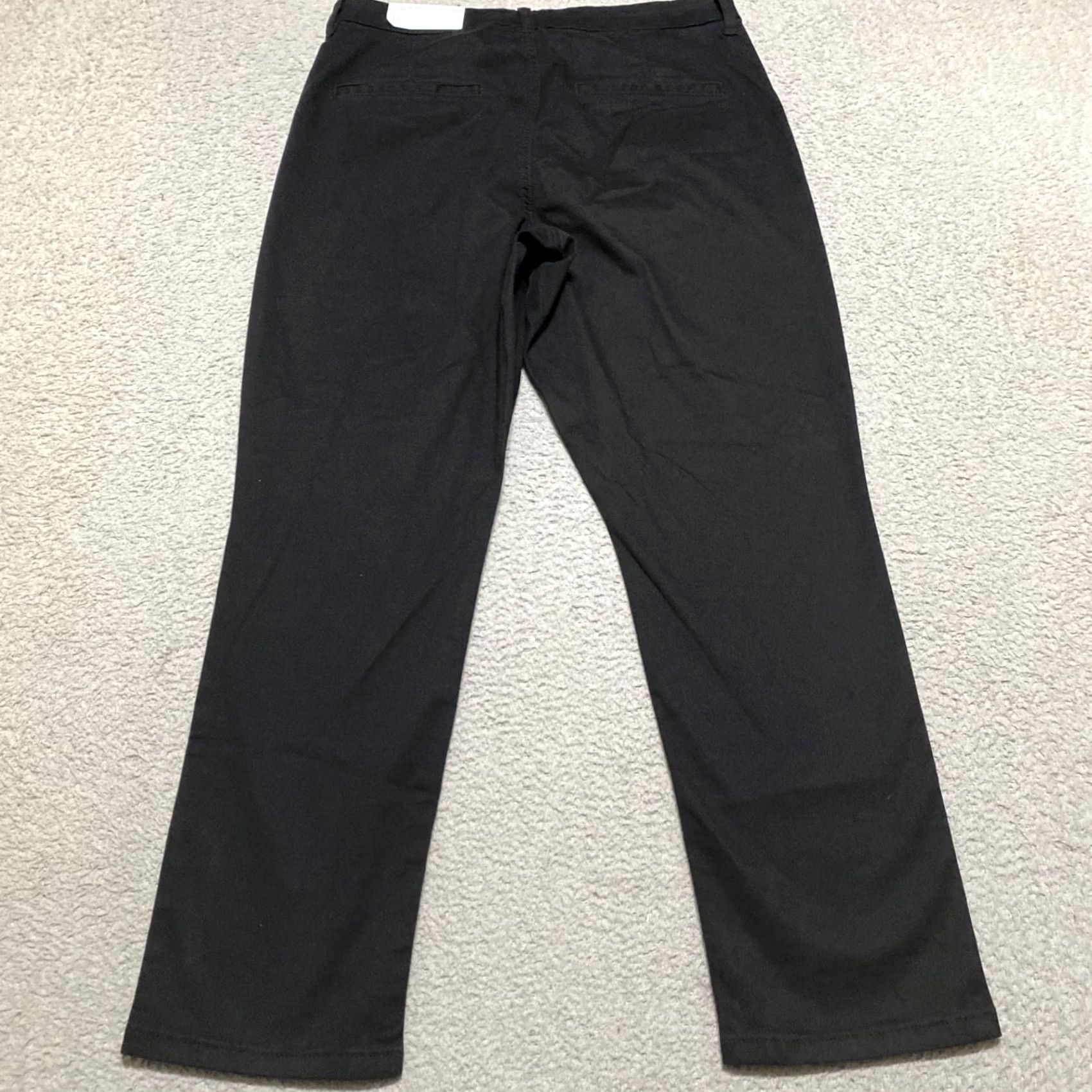 American Eagle Outfitters NWT American Eagle Womens 12P Pants Black Skinny Petites High Rise Stretch Button Zip Size 34" / US 12 / IT 48 - 2 Thumbnail