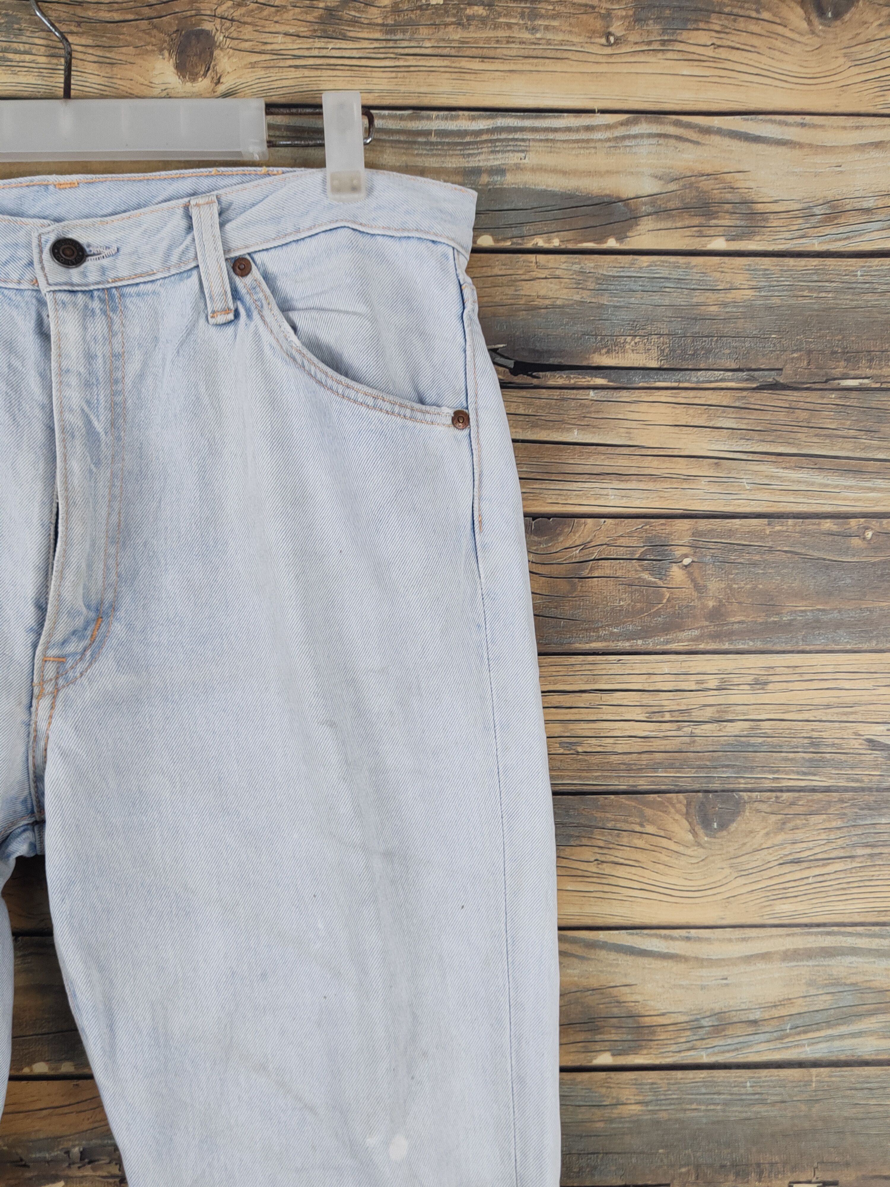 Edwin Edwin Light Blue Distressed Ripped denim Jeans #W1696 Size US 33 - 5 Thumbnail