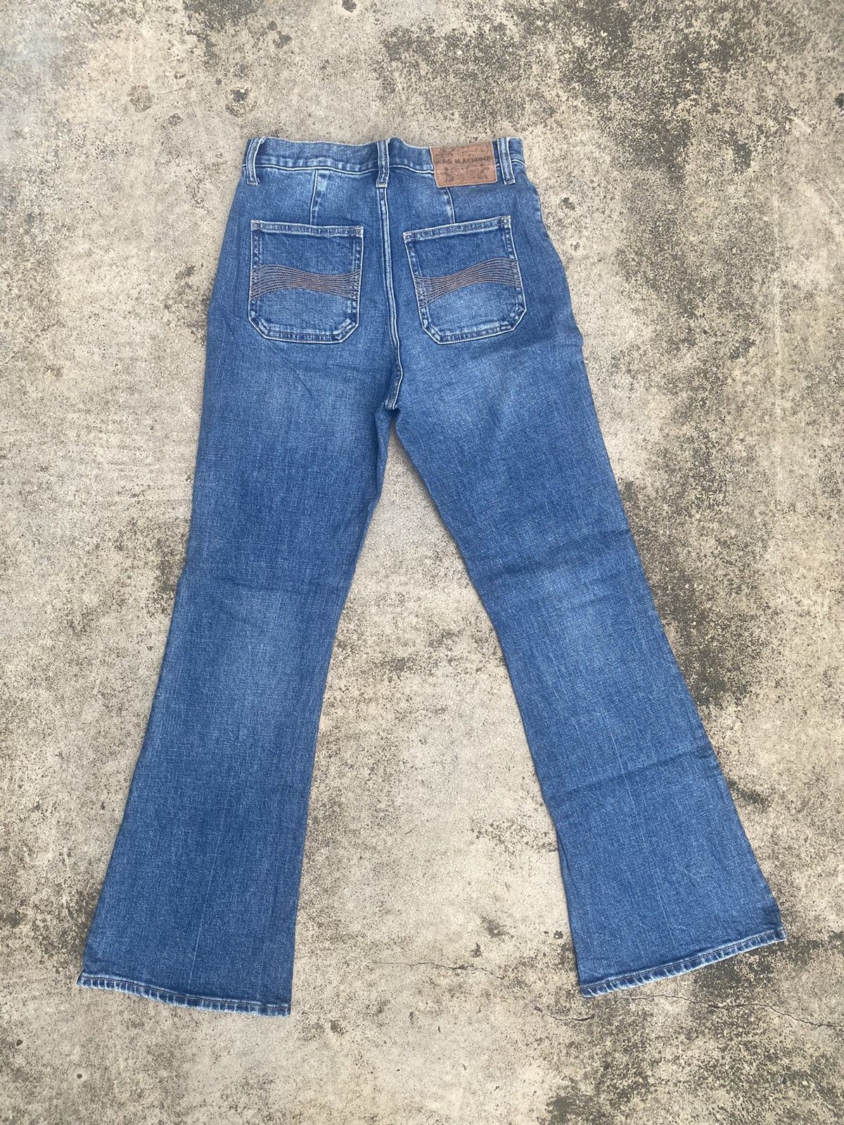 Japanese Brand Flare Jeans Rag Machine Bust Pant Bootcut Size US 27 - 15 Thumbnail